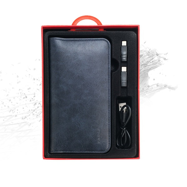ZHUSE 2 in 1 Leather Phone Cover Bag and 6800mAh PowerBank Cover iPhone Samsung Huawei iPhone XS XSMax with Fast Charging