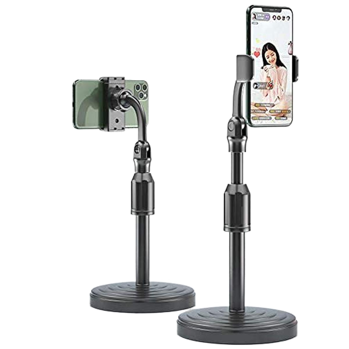 Plokama Dt20 Phone Stand Metal Cell Phone Holder 360 Rotation Iron Cell Phone Holder Phone Stand Multifunctional Tablet Holder Desk Tripod