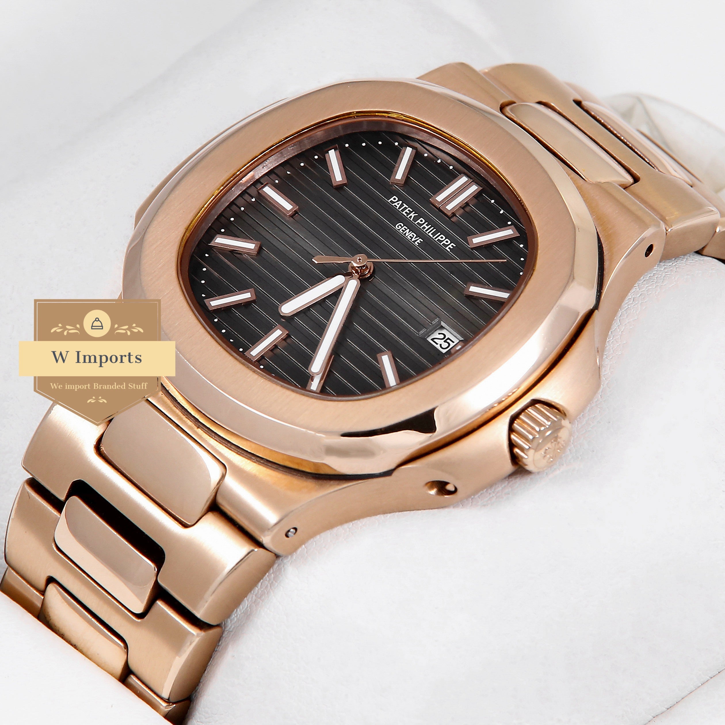 Latest Collection Rose Gold With Black Dial Automatic Watch