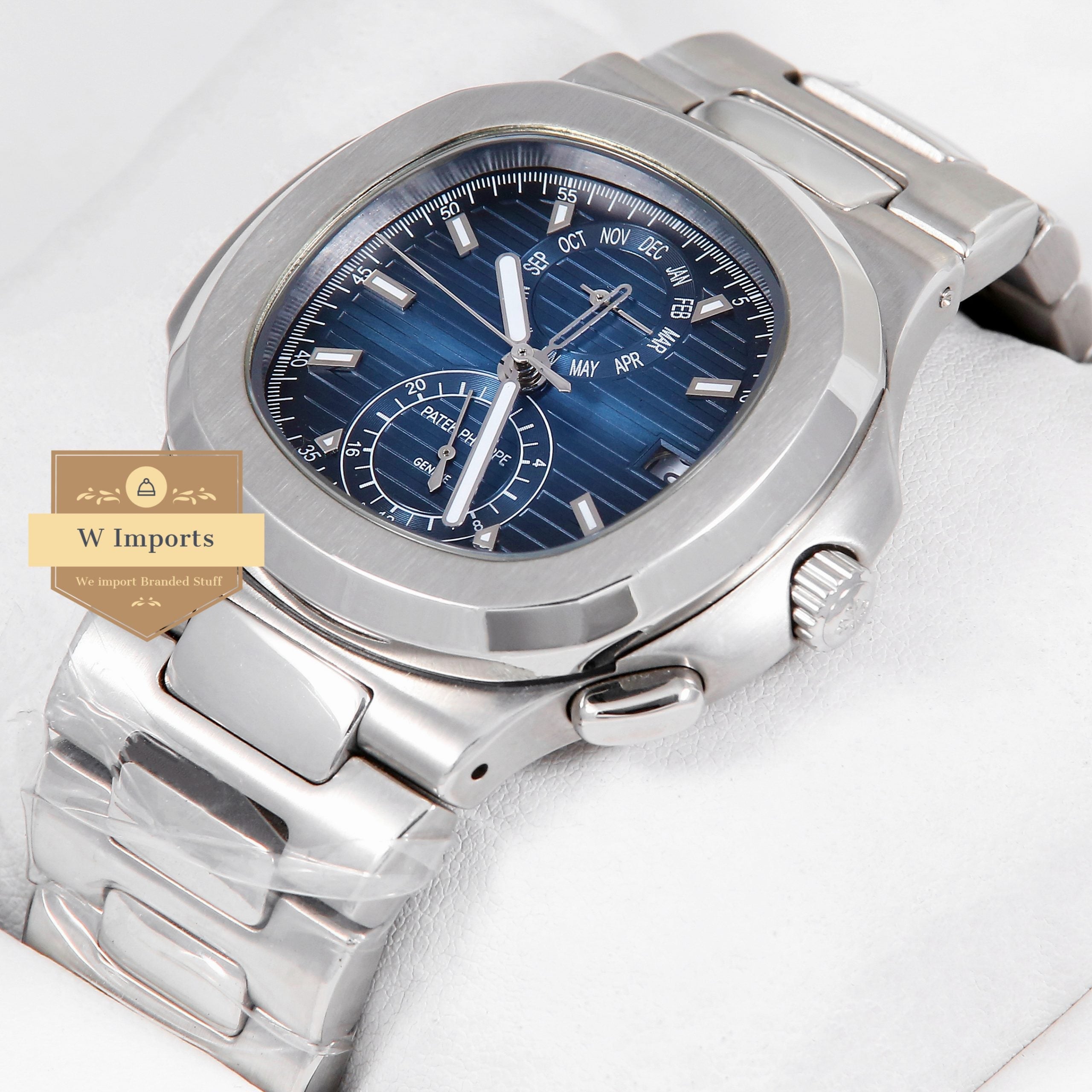 Latest Collection Silver With Blue Dial Automatic Watch