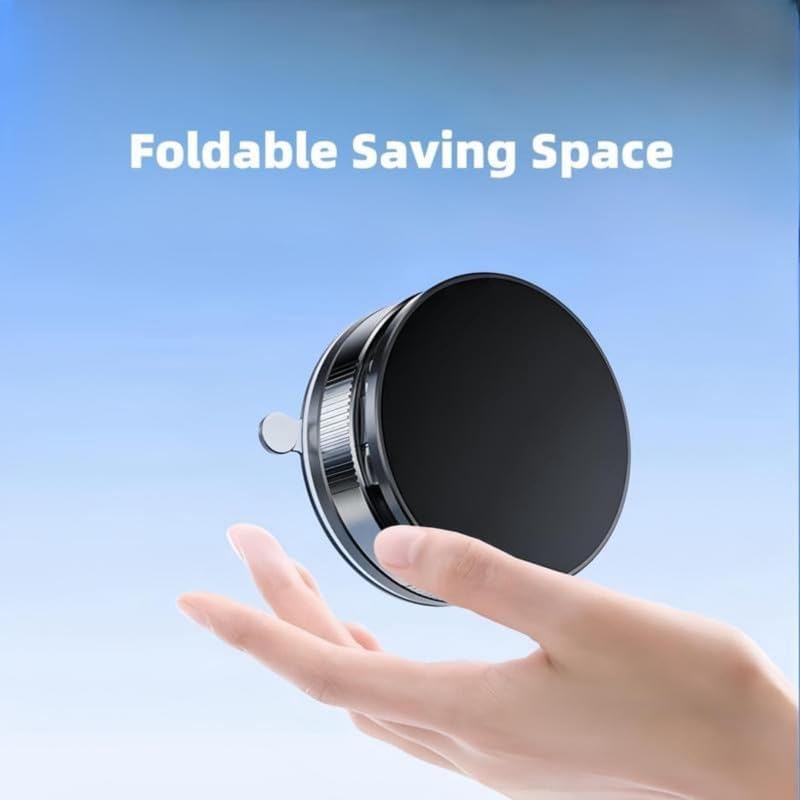 360° Adjustable Vacuum Magnetic Phone Holder, Suction Cup Phone Mount for Magsafe, Portable Cell Phone Holder for Car,Makeup/Gym/Mirror, Fit for iPhone 11 and Above