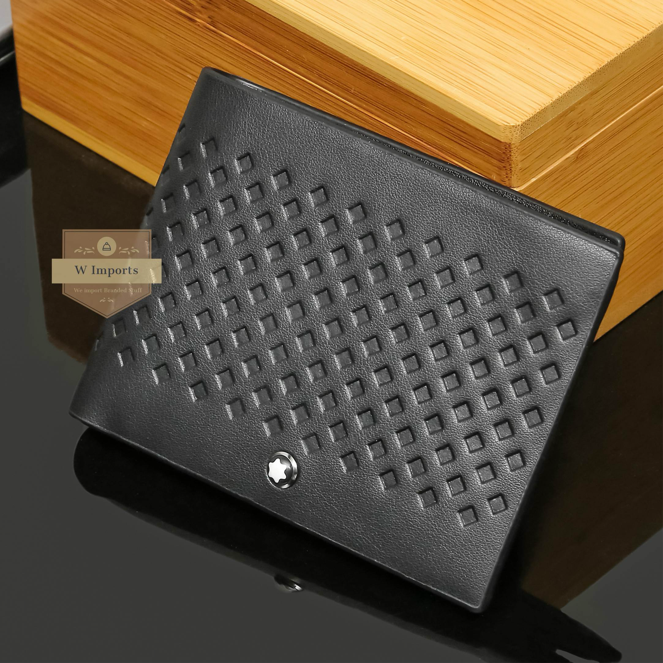 Black Leather Bifold Wallet For Men (N-113)