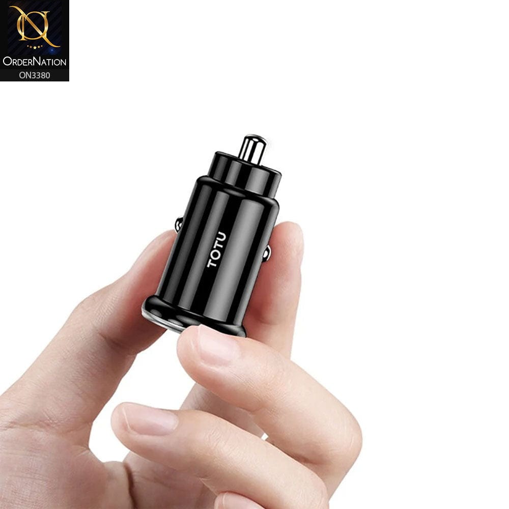 Black - ToTu DCCPD-02 - Elite Series Double Usb Ports strong power PD car charger, qc 3.0 car charger