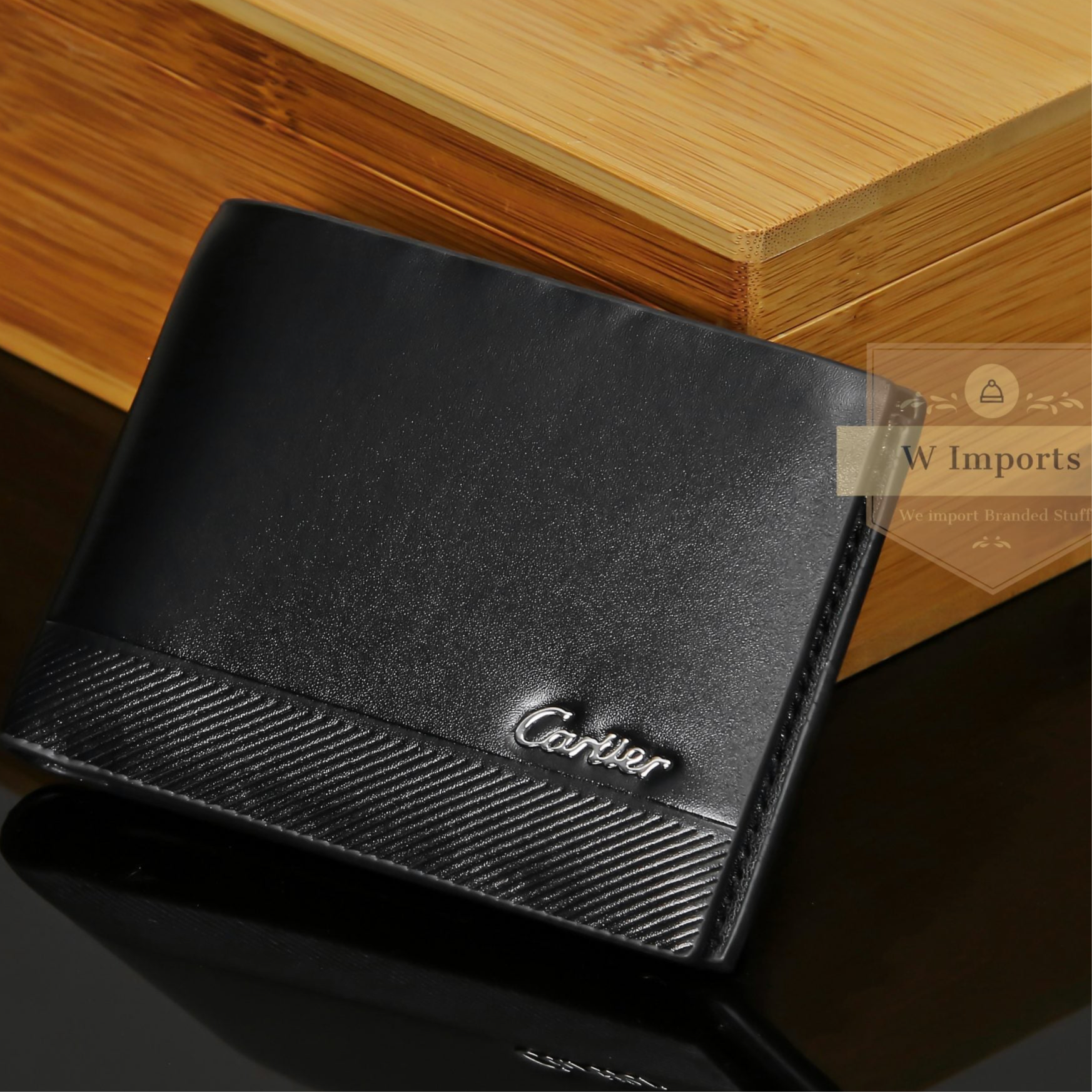 Latest Black Leather Bifold Wallet For Men ( N-152 )