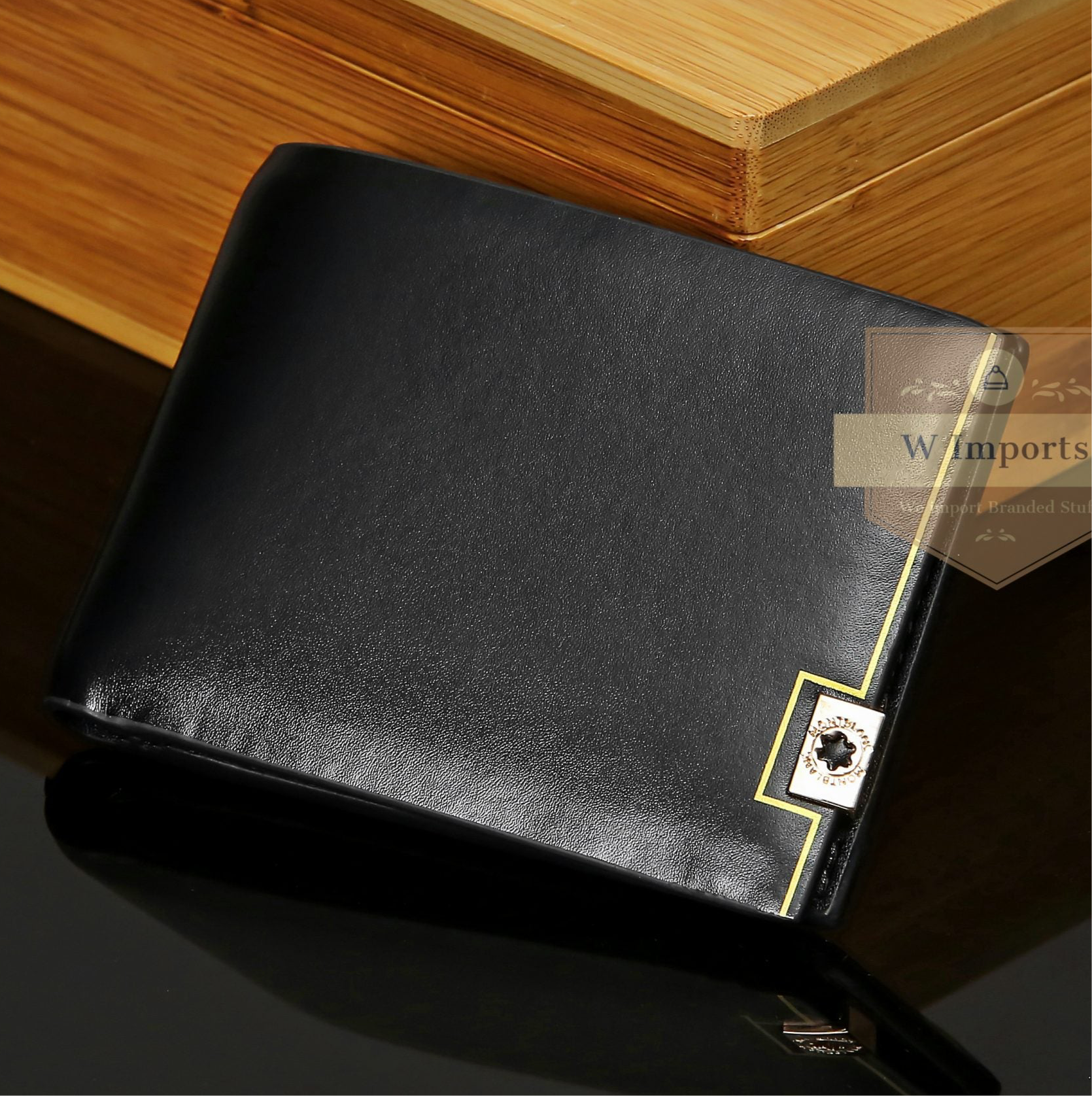 Latest Black Leather Bifold Wallet For Men ( 21B )