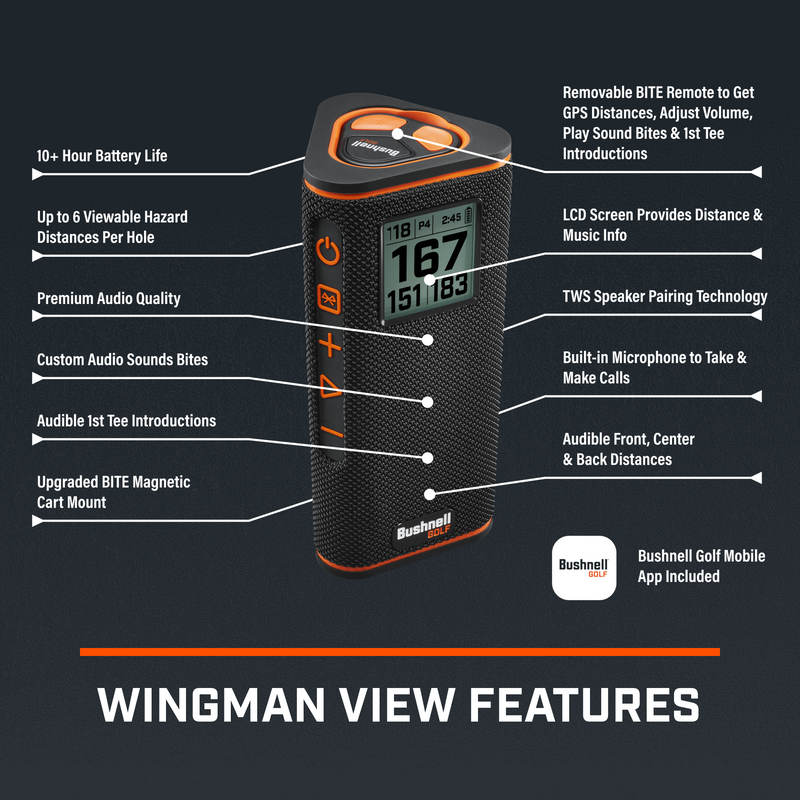 Bushnell Wingman View Golf GPS Speaker