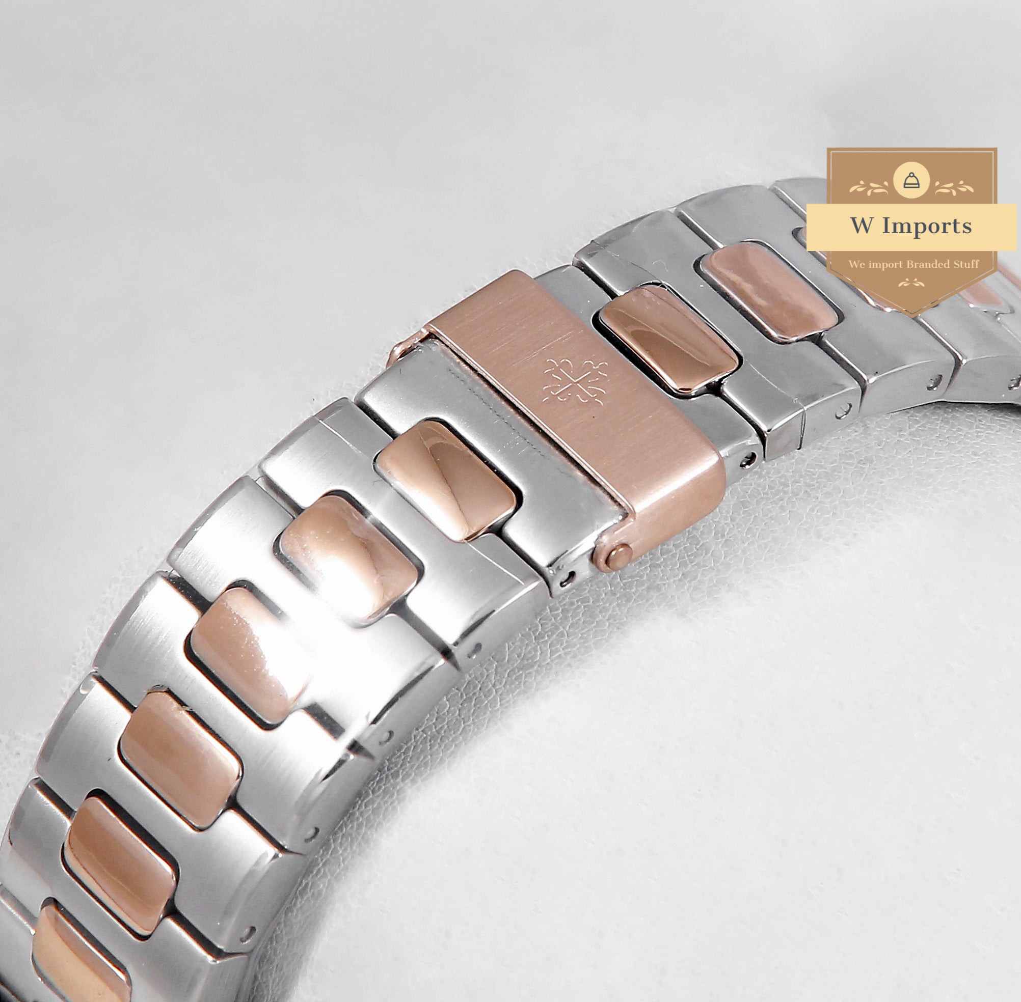 Latest Collection Two Tone Rose Gold With White Dial Automatic Watch