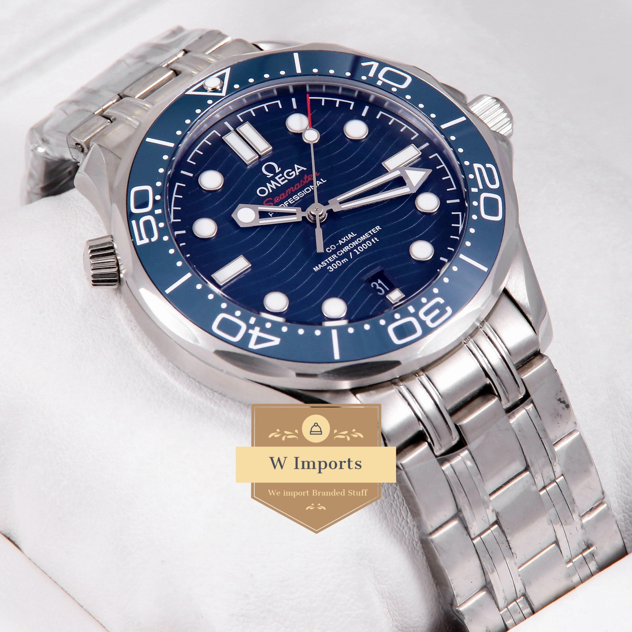 Latest Collection Master Grade Silver With Blue Dial Automatic Watch