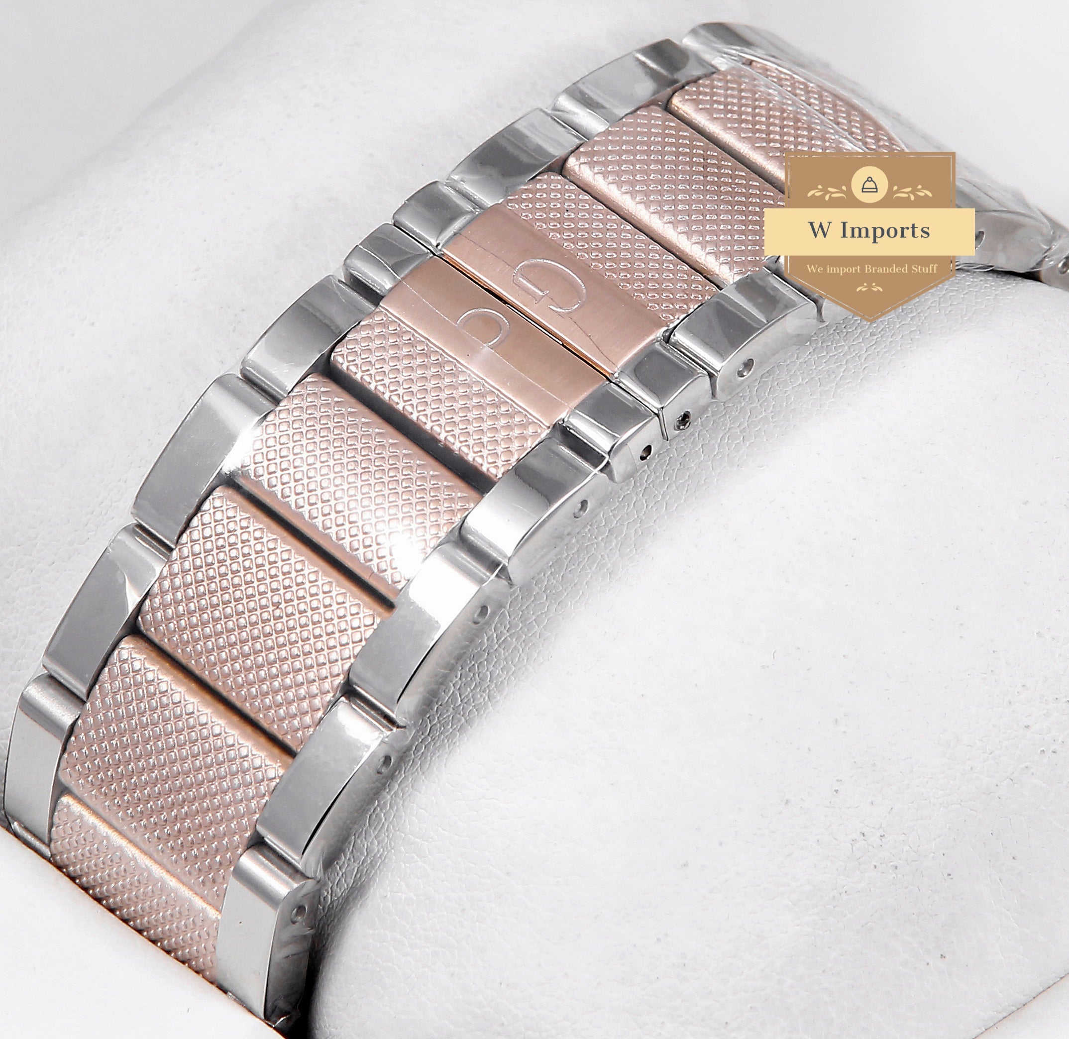 Latest Collection Chronograph Two Tone Rose Gold With White Dial