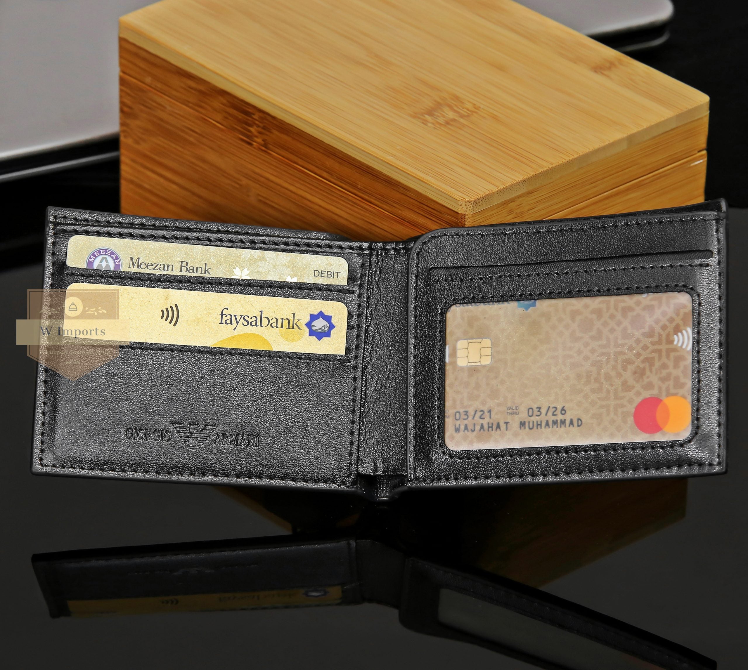 Latest Black Leather Bifold Wallet For Men ( 82B )