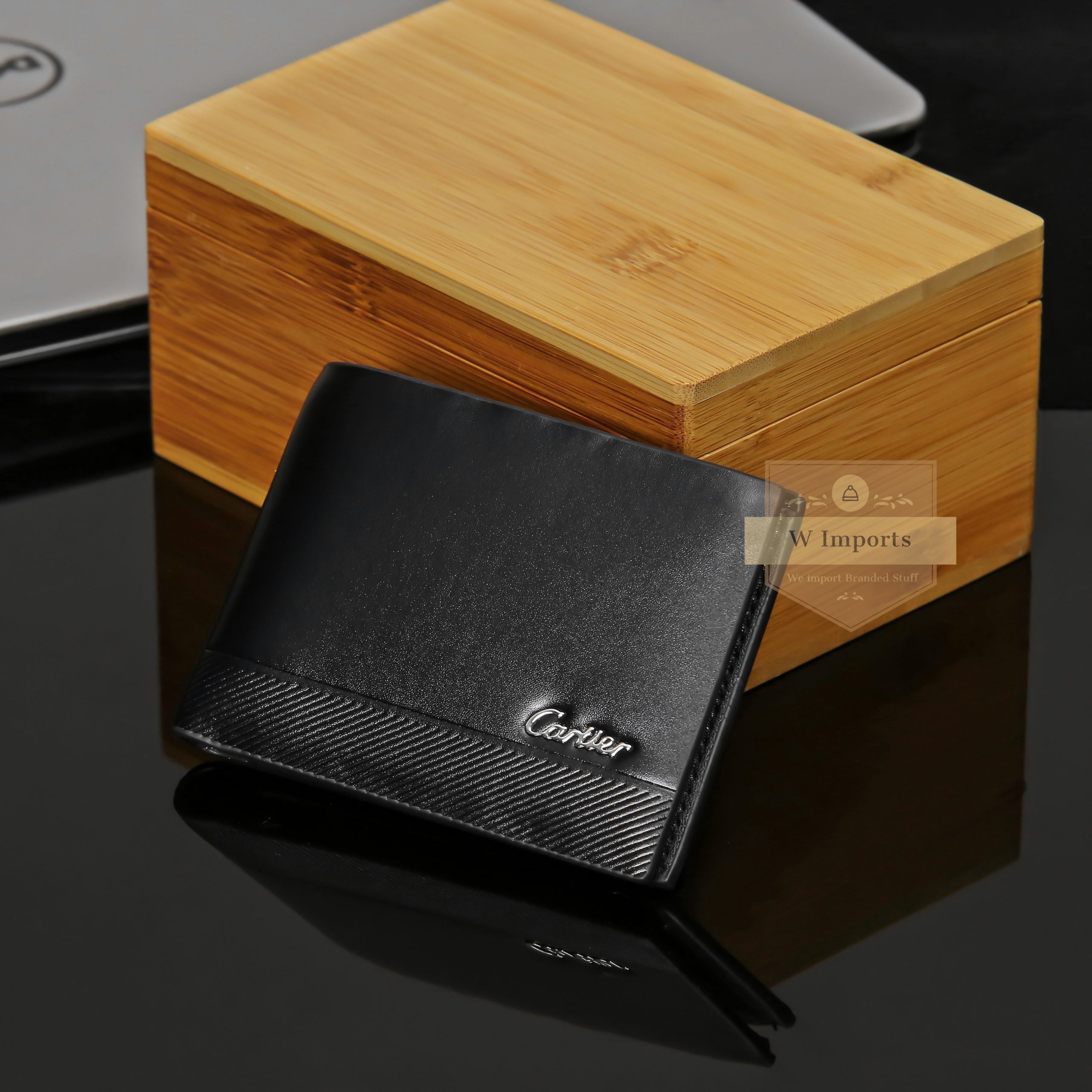 Latest Black Leather Bifold Wallet For Men ( N-152 )