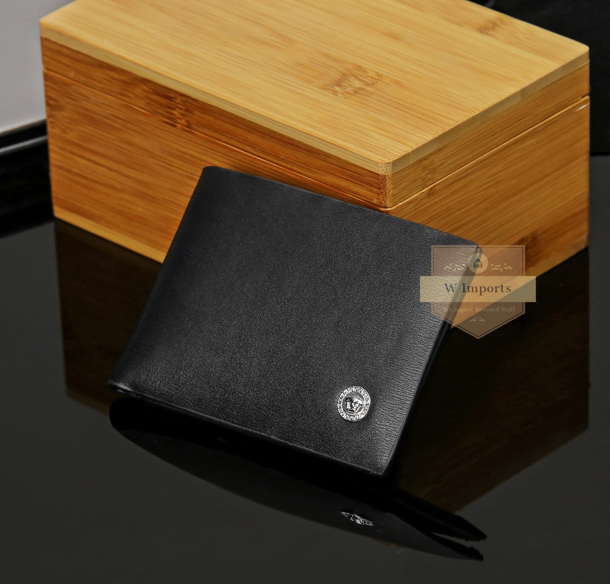 Latest Black Leather Bifold Wallet For Men ( 67B )