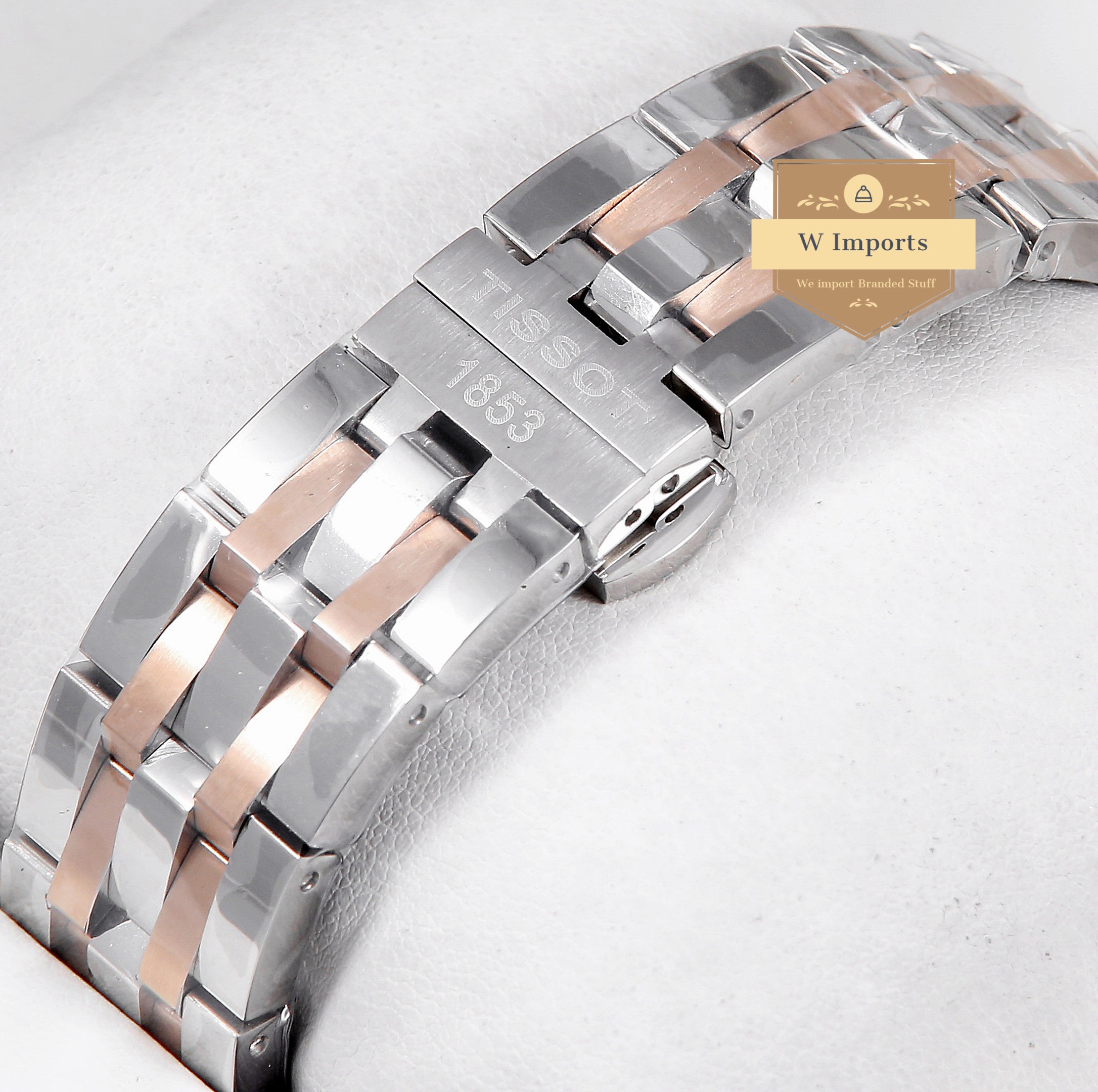 Latest Collection Chronograph Two Tone Rose Gold With White Dial