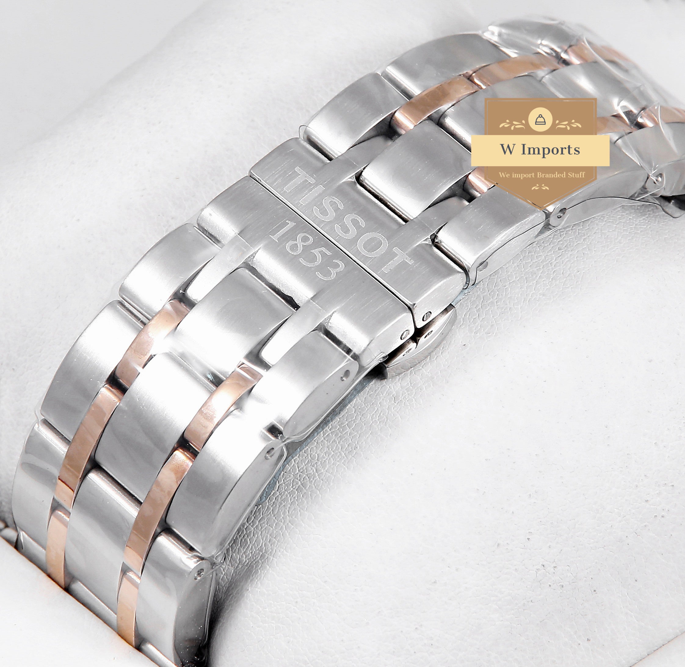 Latest Collection Two Tone Rose Gold With White Dial