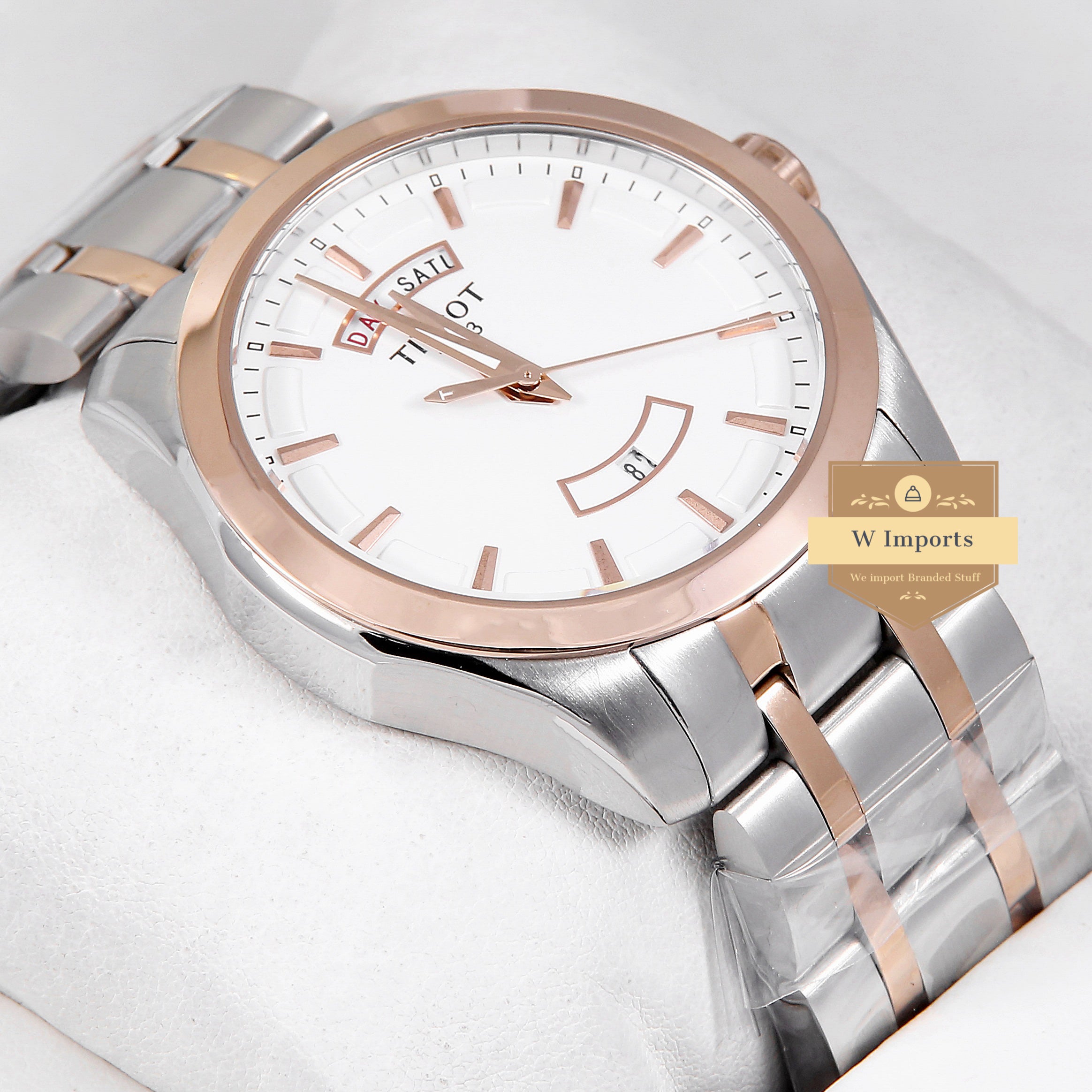 Latest Collection Two Tone Rose Gold With White Dial