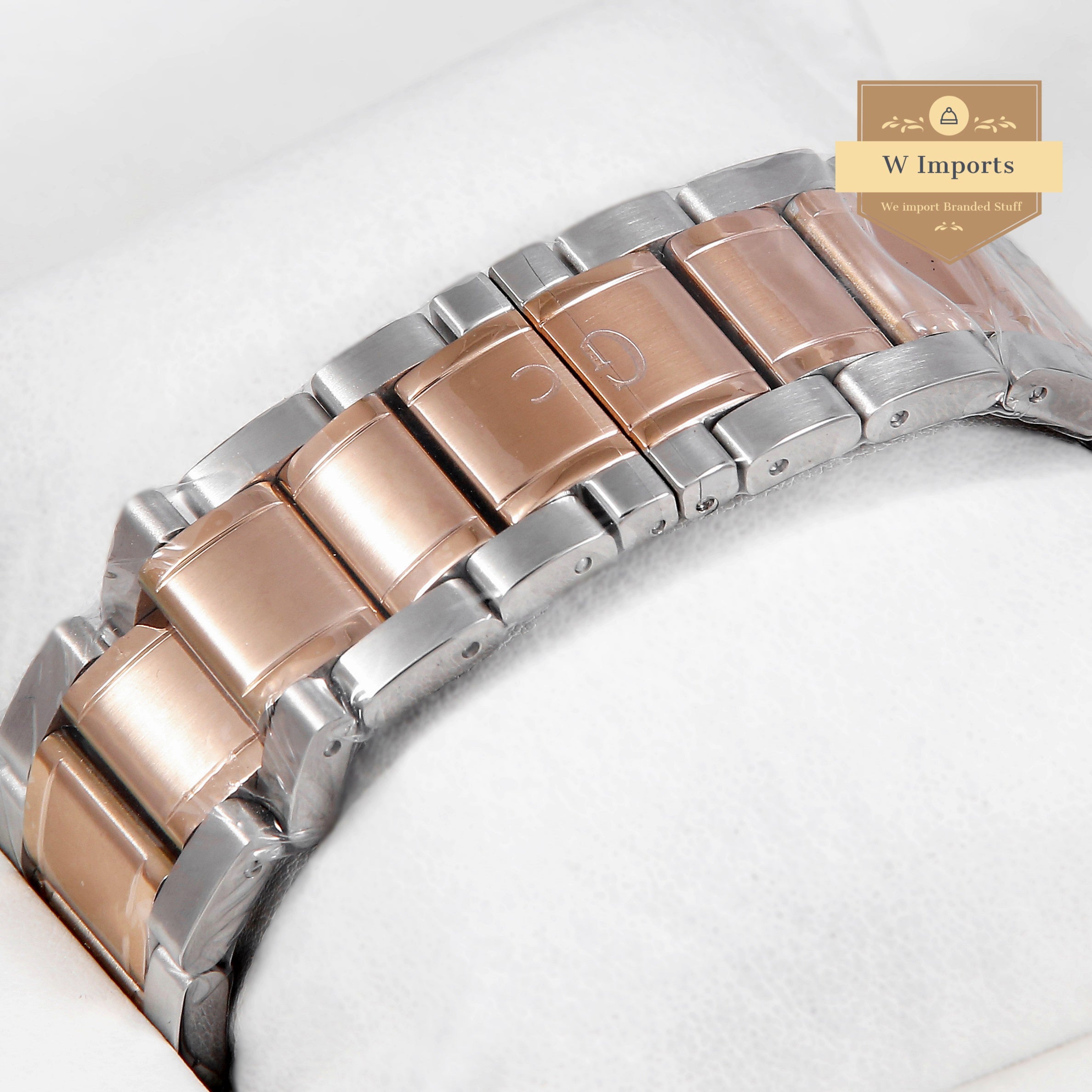 Latest Collection Chronograph Two Tone Rose Gold With Black Dial