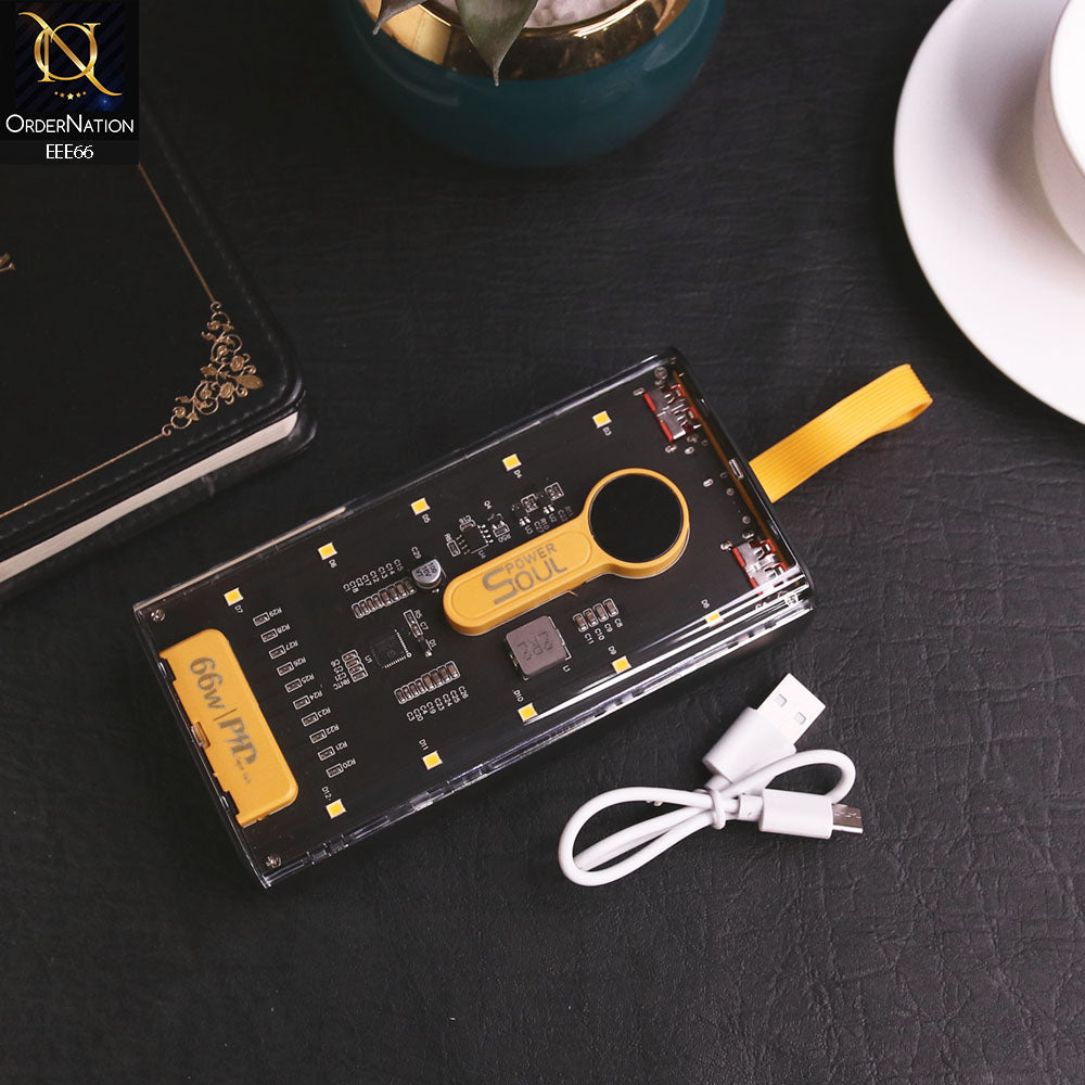 Soul Power K95 PD 66W 20000mAh Super Fast Charging Power Bank - Black