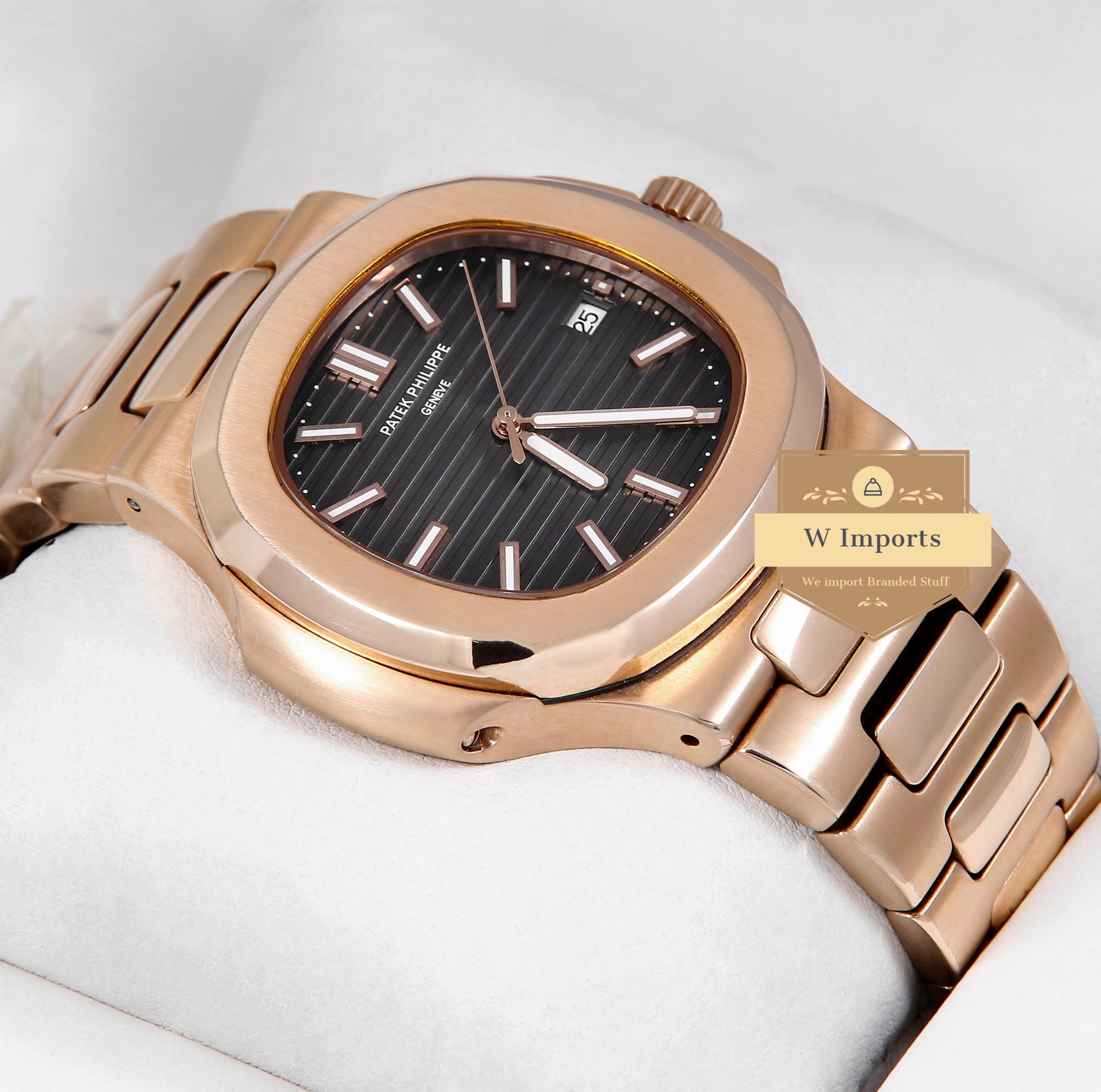 Latest Collection Rose Gold With Black Dial Automatic Watch