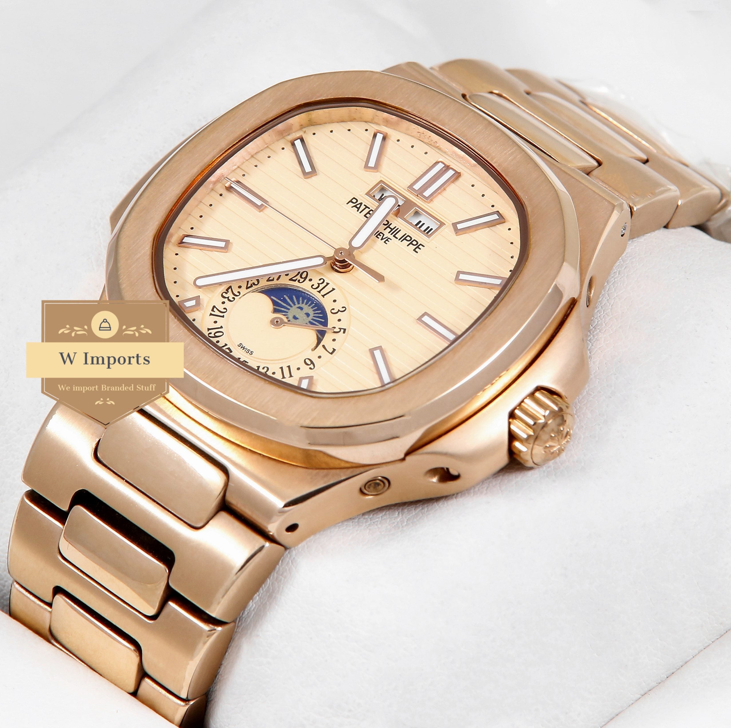 Latest Collection Annual Calendar Moon Phase All Rose Gold Automatic Watch