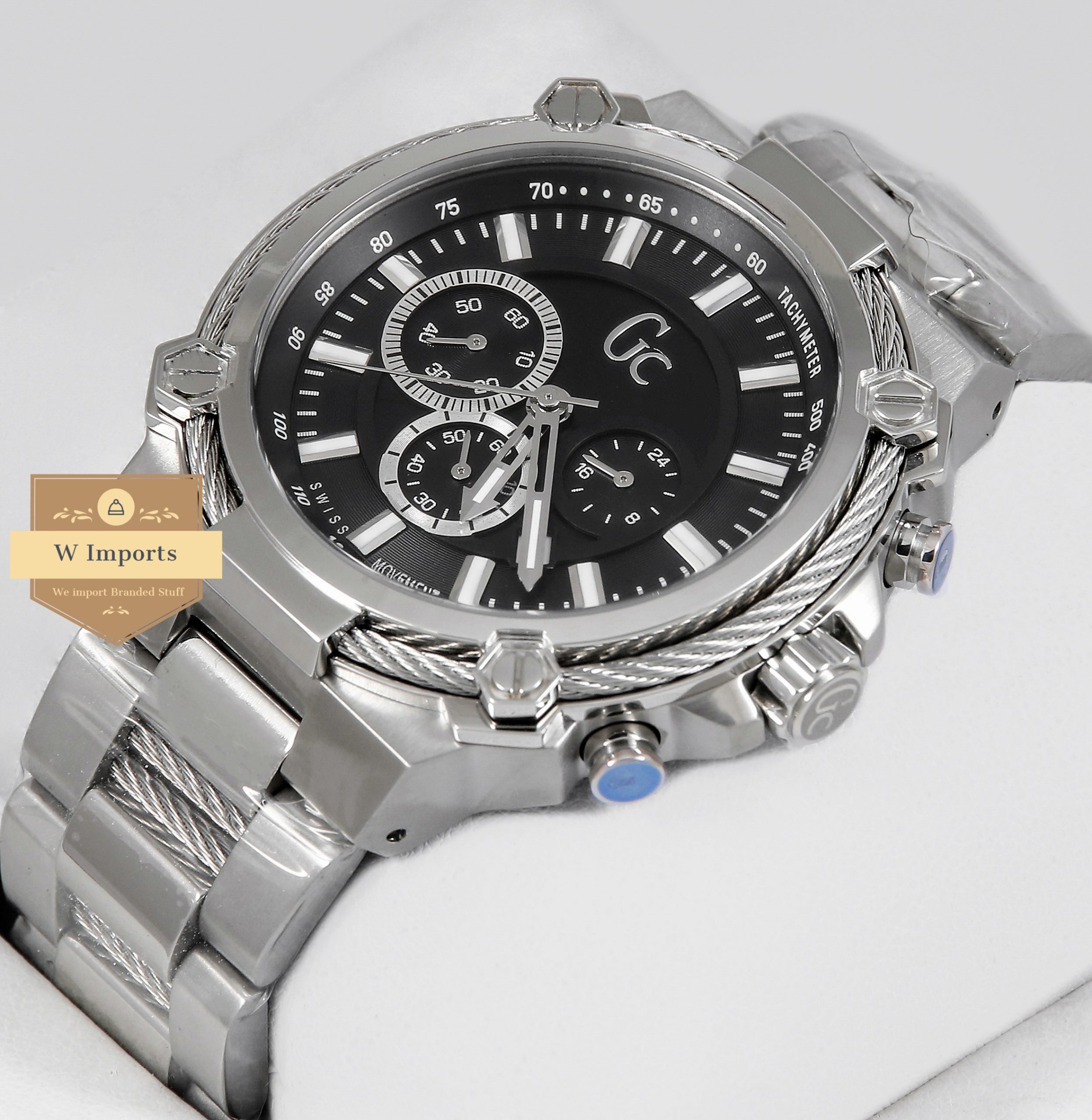 Latest Collection Cable Force Chronograph Silver With Black Dial