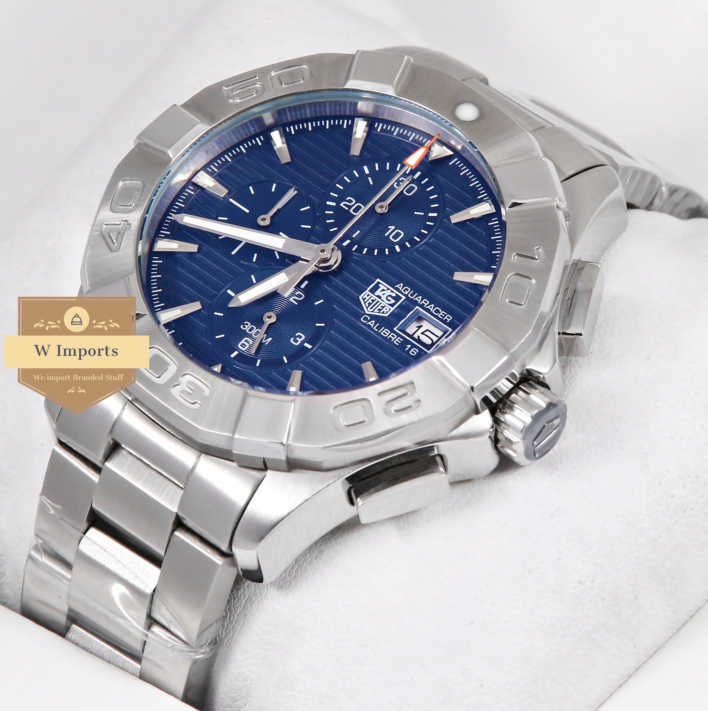 Latest Collection Chronograph Silver With Blue Dial