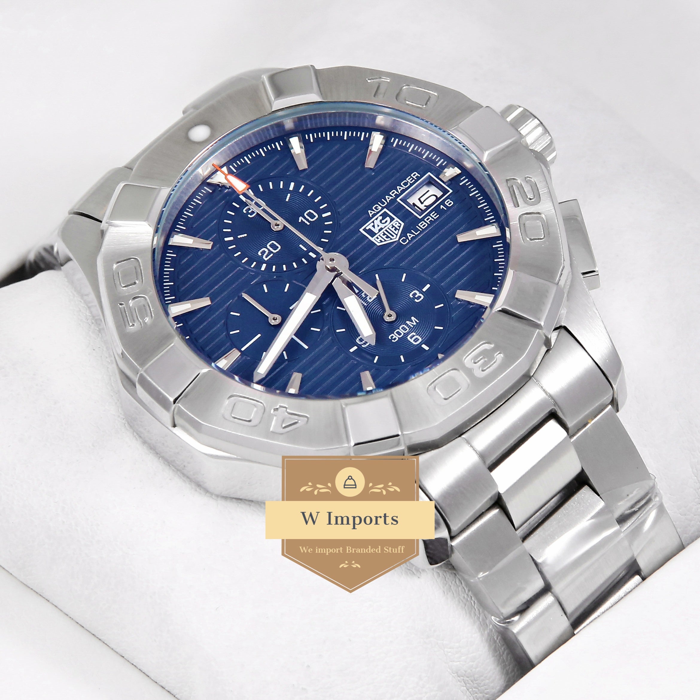 Latest Collection Chronograph Silver With Blue Dial