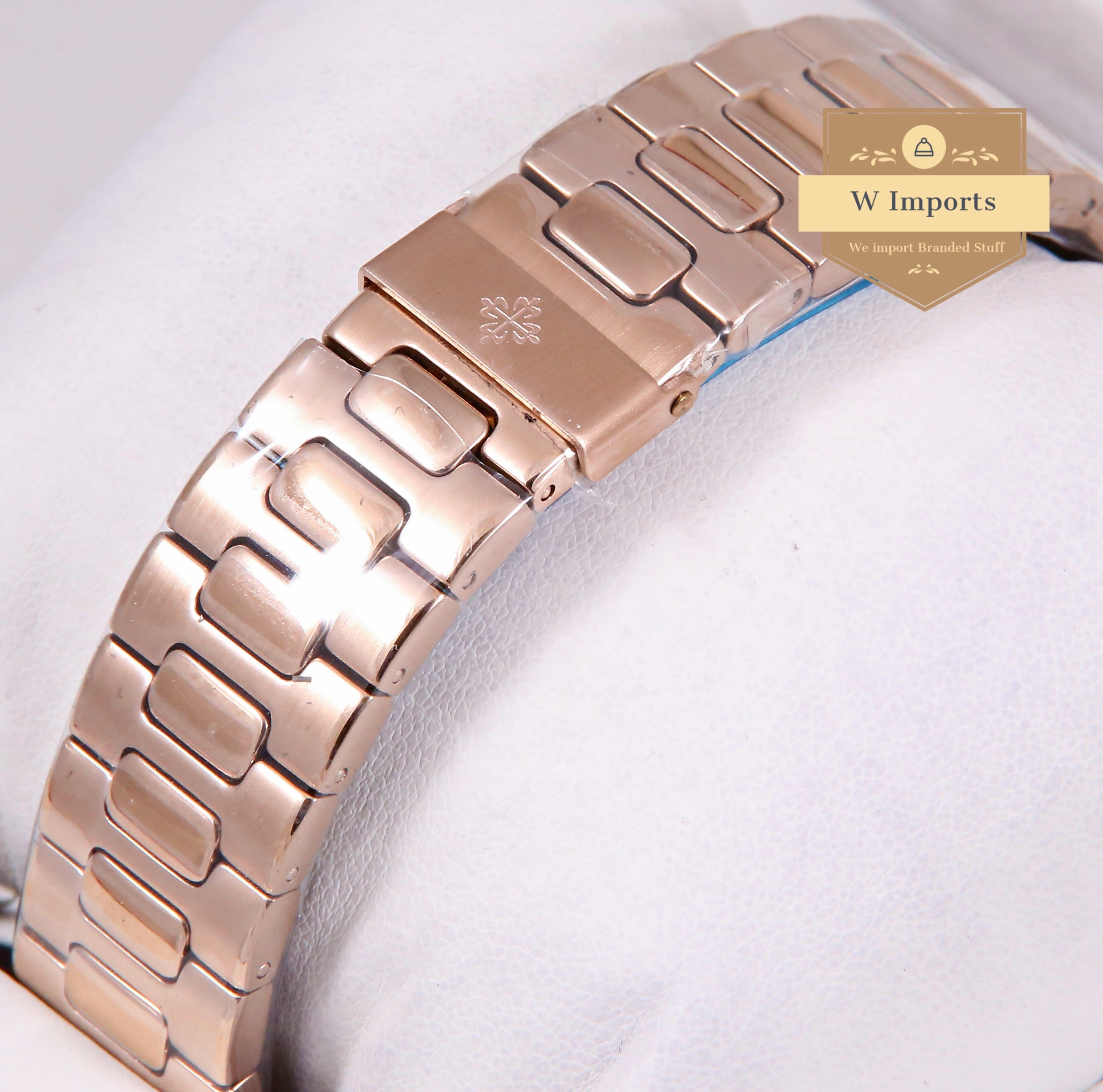 Latest Collection Chronograph Moon Phase Rose Gold With Black Dial Automatic Watch