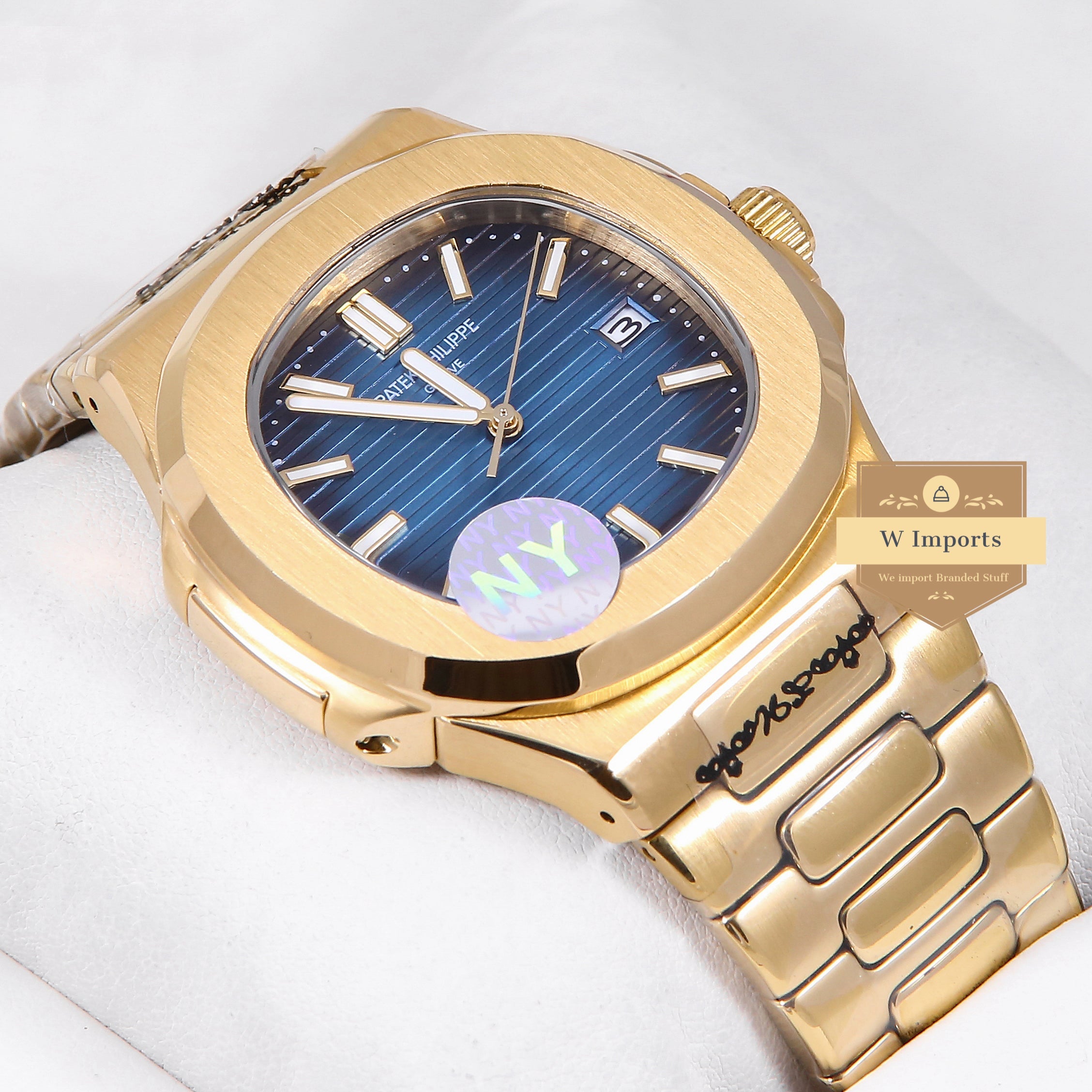 Latest Collection Yellow Gold With Blue Dial Automatic Watch
