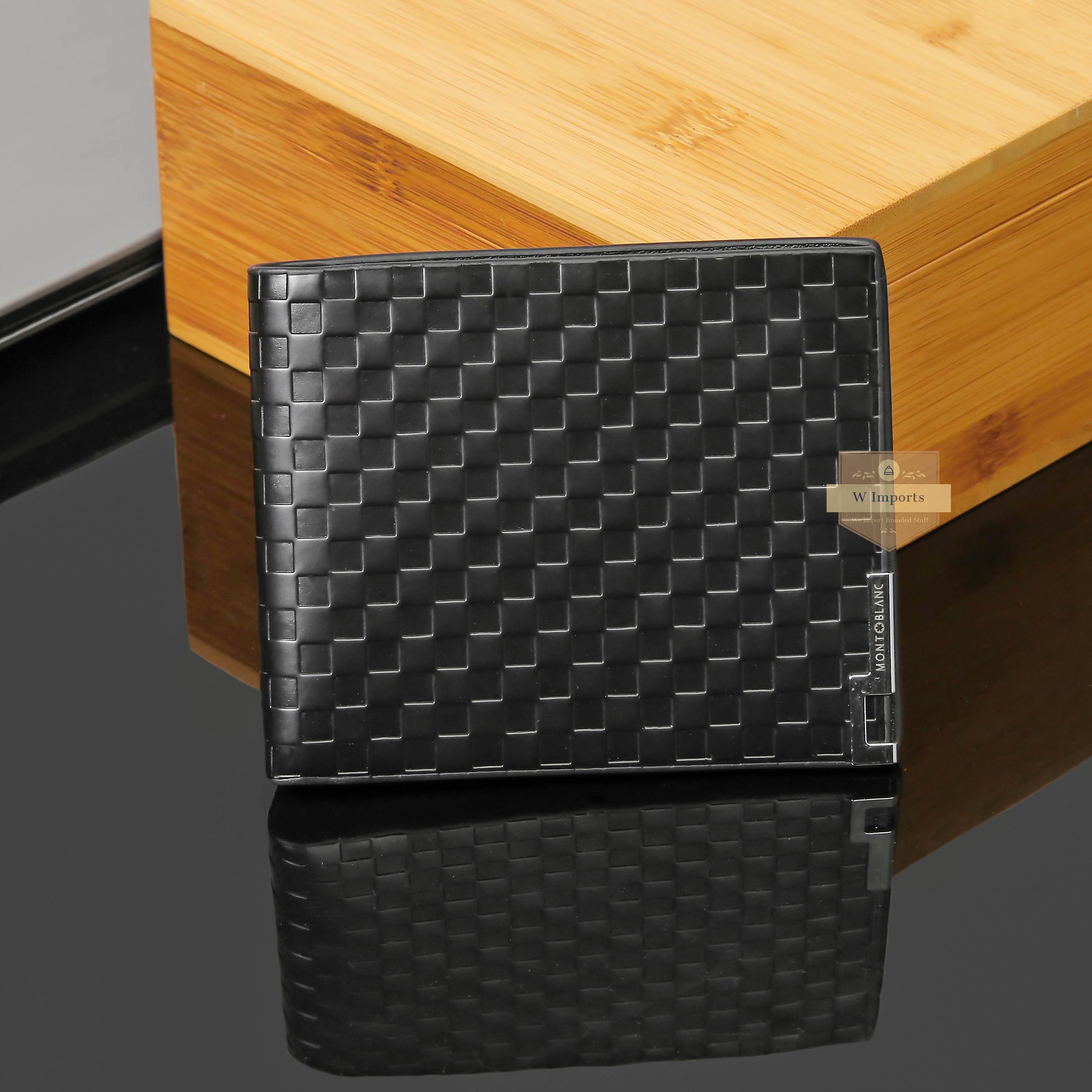 Latest Black Leather Bifold Wallet For Men (N-174)