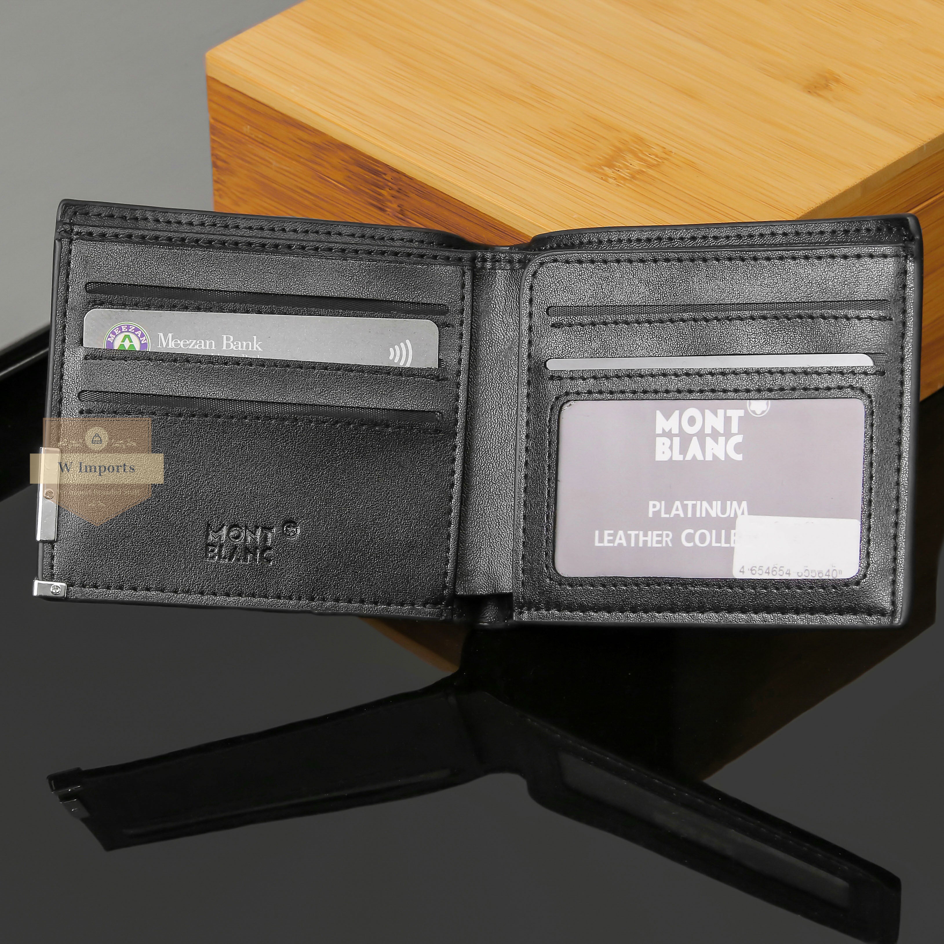 Latest Black Leather Bifold Wallet For Men (N-174)