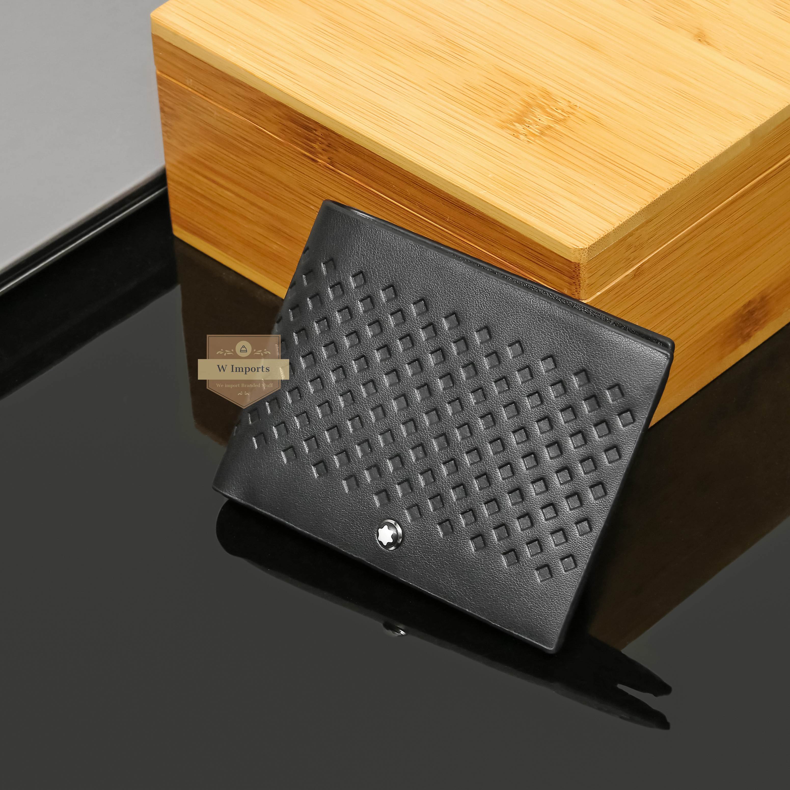 Black Leather Bifold Wallet For Men (N-113)