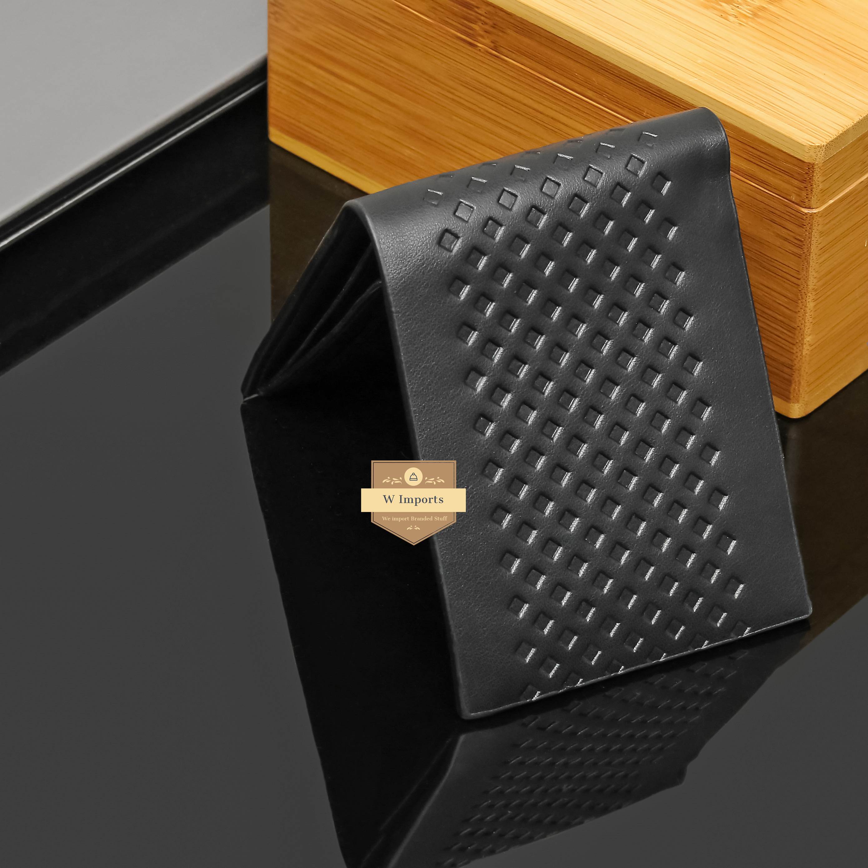 Black Leather Bifold Wallet For Men (N-113)