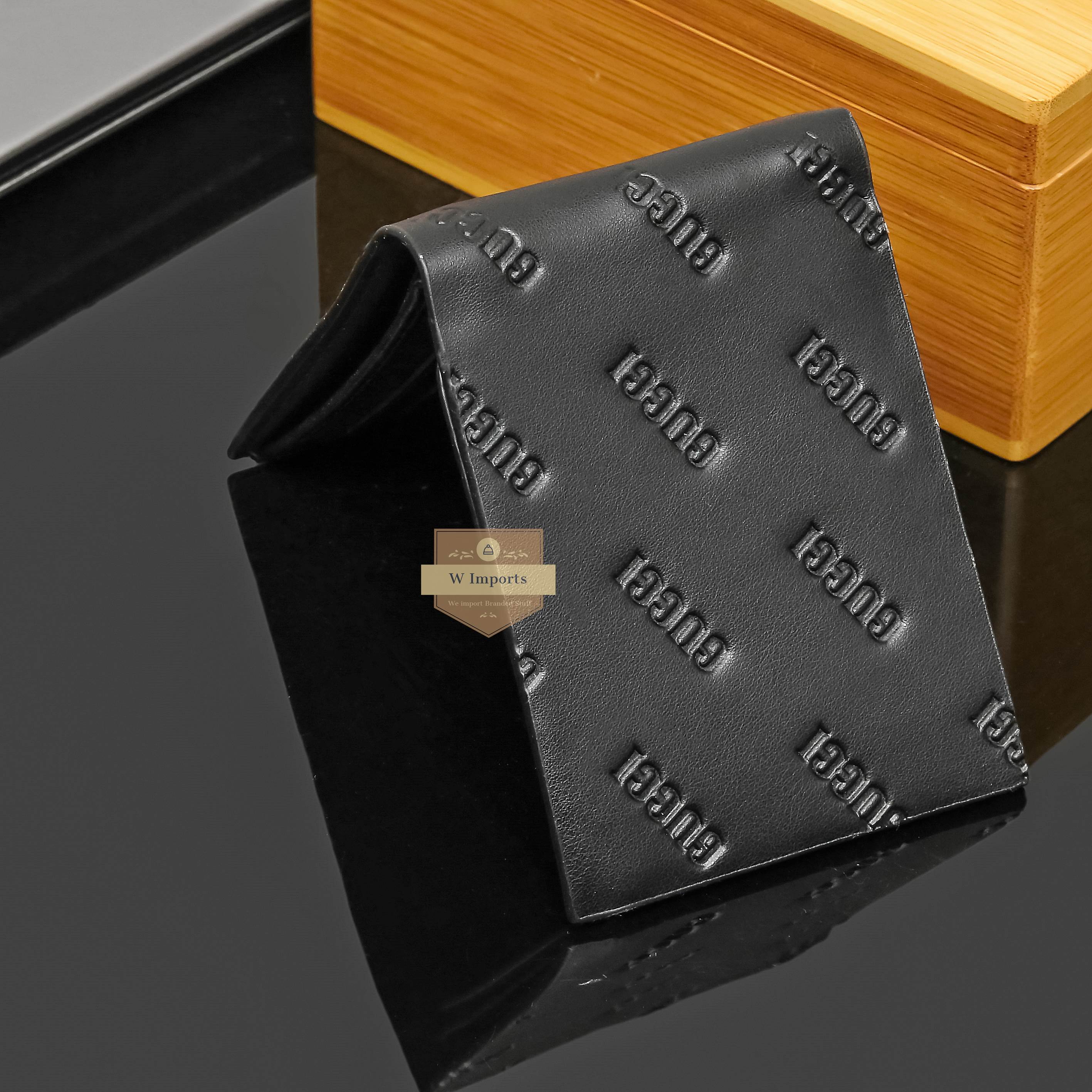 Black Leather Bifold Wallet For Men (N-124)