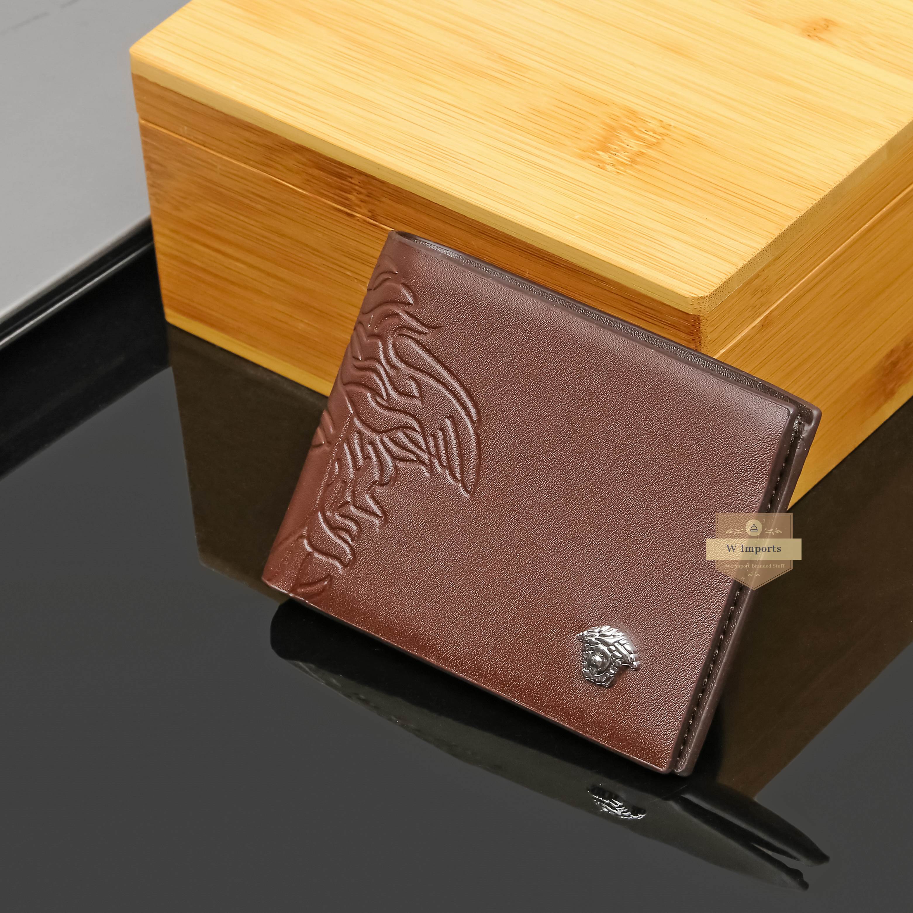 Brown Leather Bifold Wallet For Men (N-63)