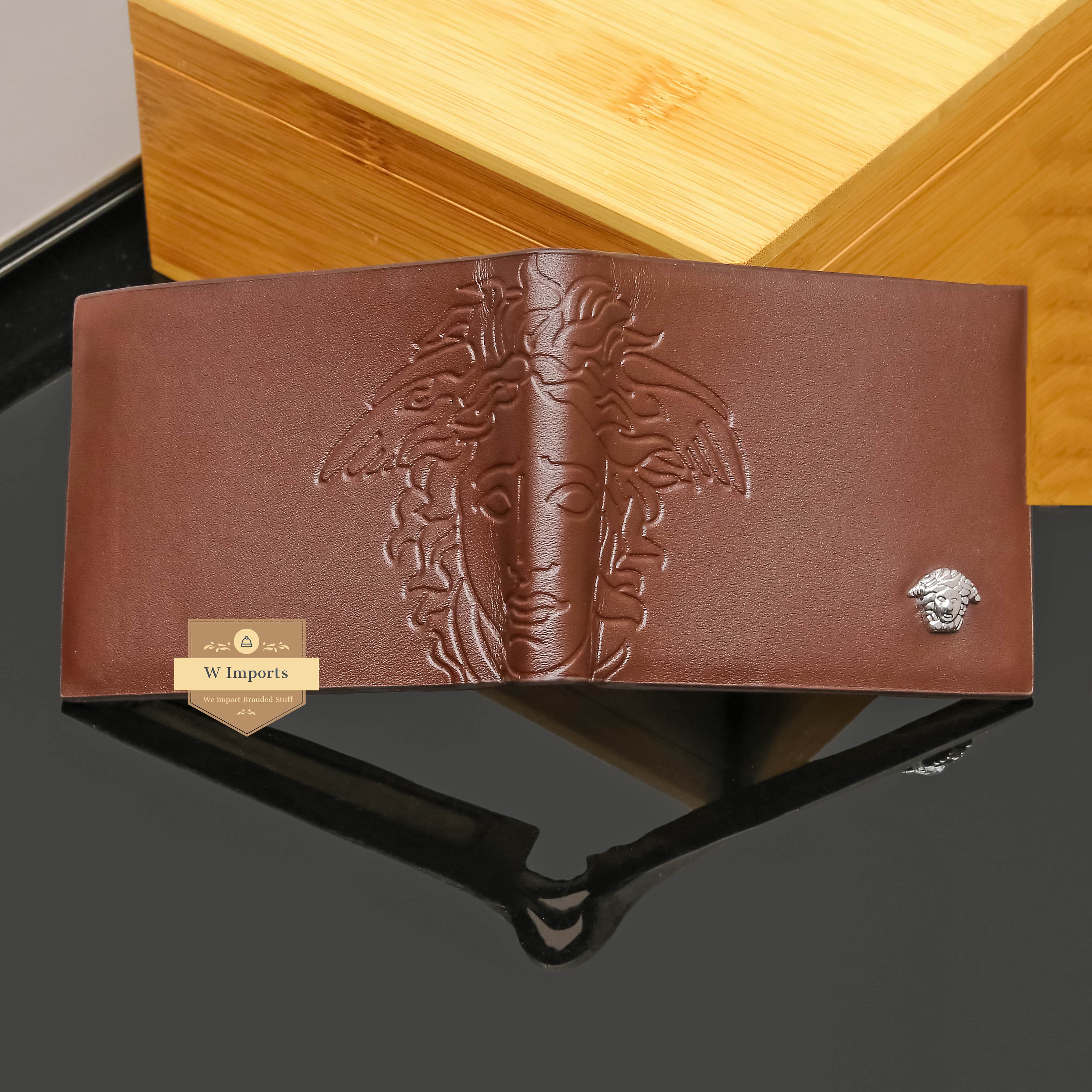 Brown Leather Bifold Wallet For Men (N-63)