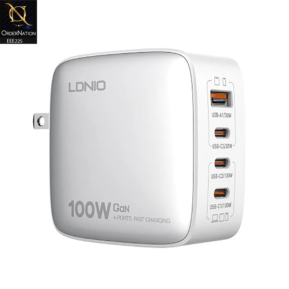 LDNIO Q408 100W GaN Supper Fast Charger - White