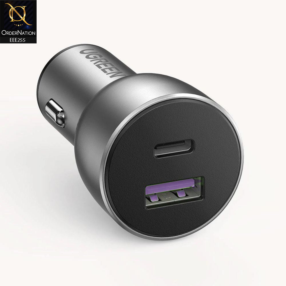UGREEN (CD213) 30W Type-A and Type-C Car Charger  – Gray