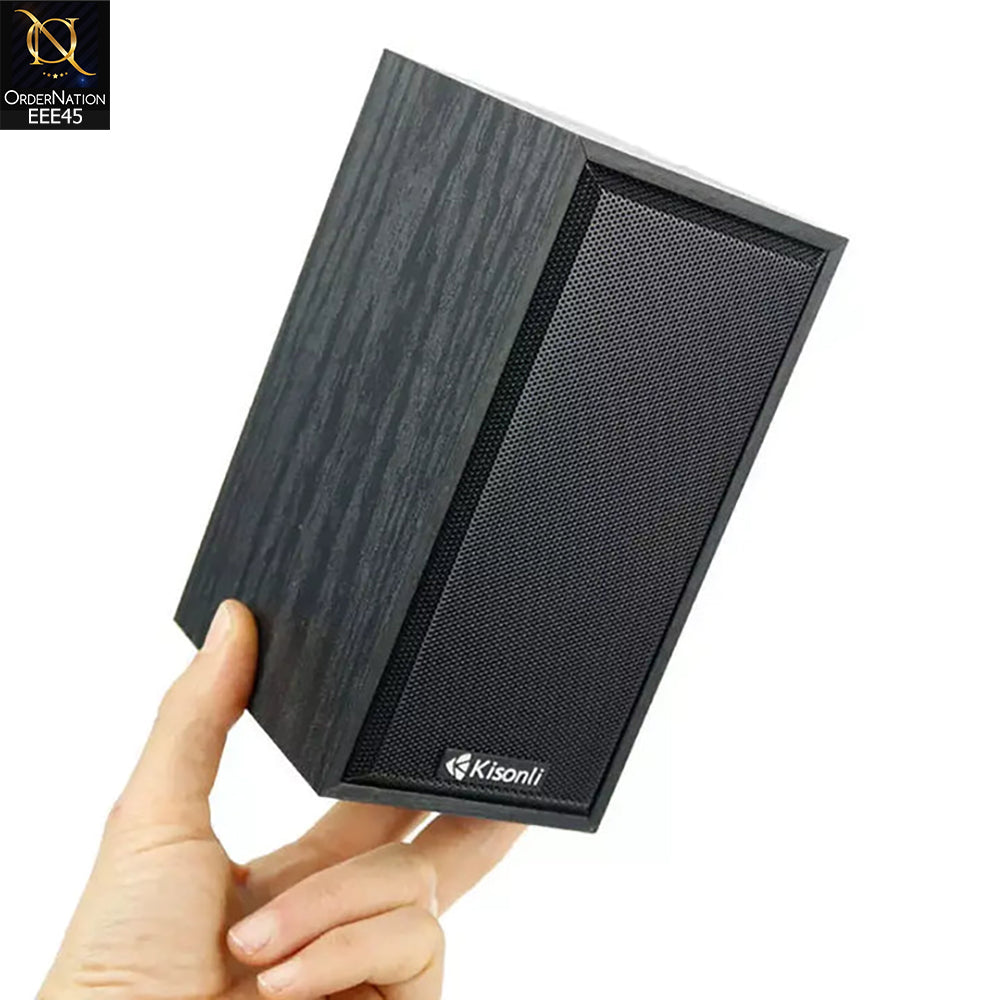 Black - SPEAKER WIRED SPEAKER LAPTOP SPEAKER KISONLI T-002A