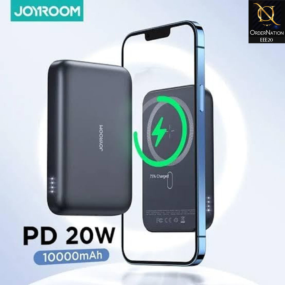 JR-W020 20W Mini magnetic wireless power bank 10000mah – Black