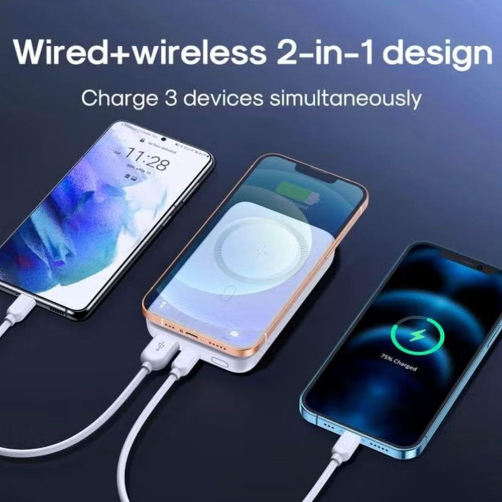 JR-W020 20W Mini magnetic wireless power bank 10000mah – Black