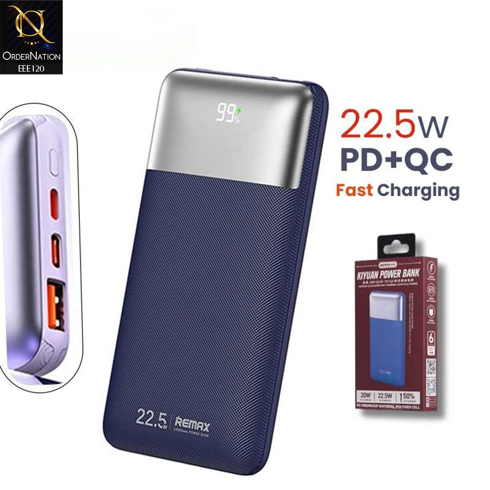 REMAX RPP-5 Kiyuan Series PD+QC Fast Charging 10000mAh Power Bank - (Blue)