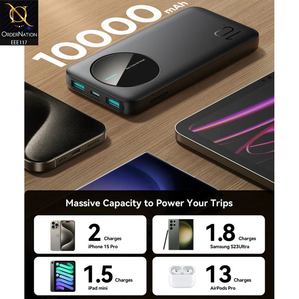 Joyroom JR-PBF12 2.4A LED Power Bank 22.5W 10000mAh - (Black)