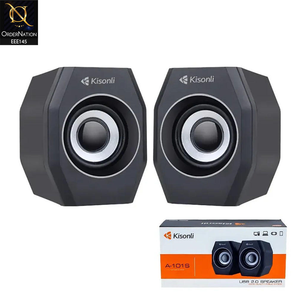 Kisonli USB 2.0 Multimedia Loud Speaker A-101S - Silver