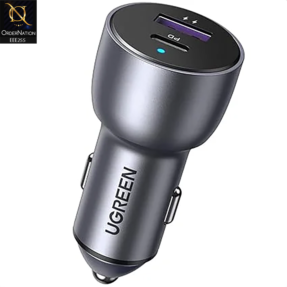 UGREEN (CD213) 30W Type-A and Type-C Car Charger  – Gray