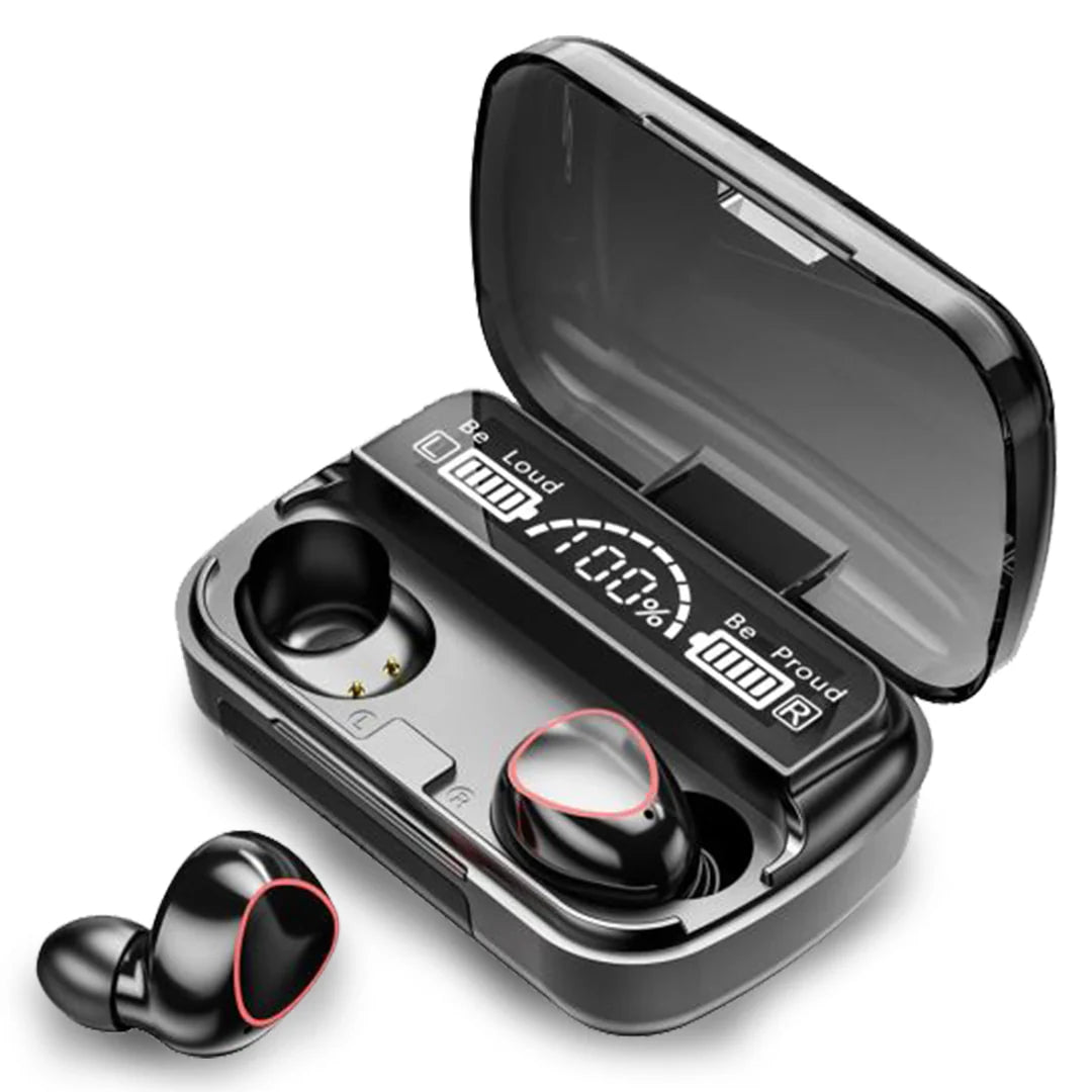 M10 Wireless Earbuds Bluetooth Earphones Noise Cancellation Hifi Quality- Black