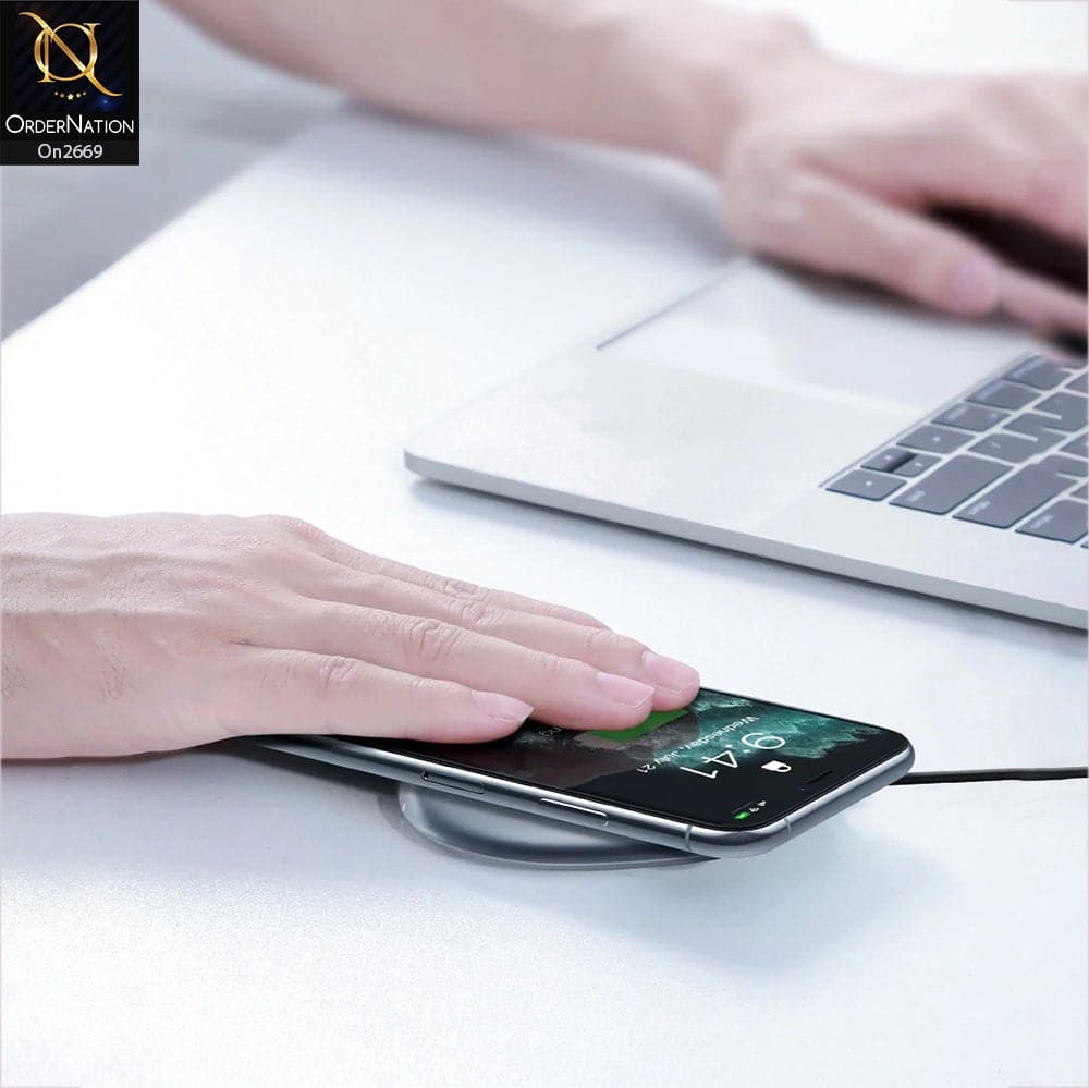 Wireless Charger - Black - Baseus Jelly Wireless Induction Charger 15W