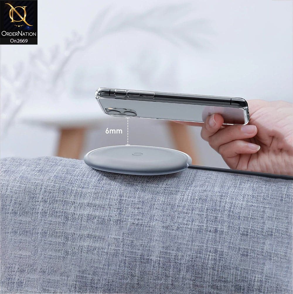 Wireless Charger - Black - Baseus Jelly Wireless Induction Charger 15W
