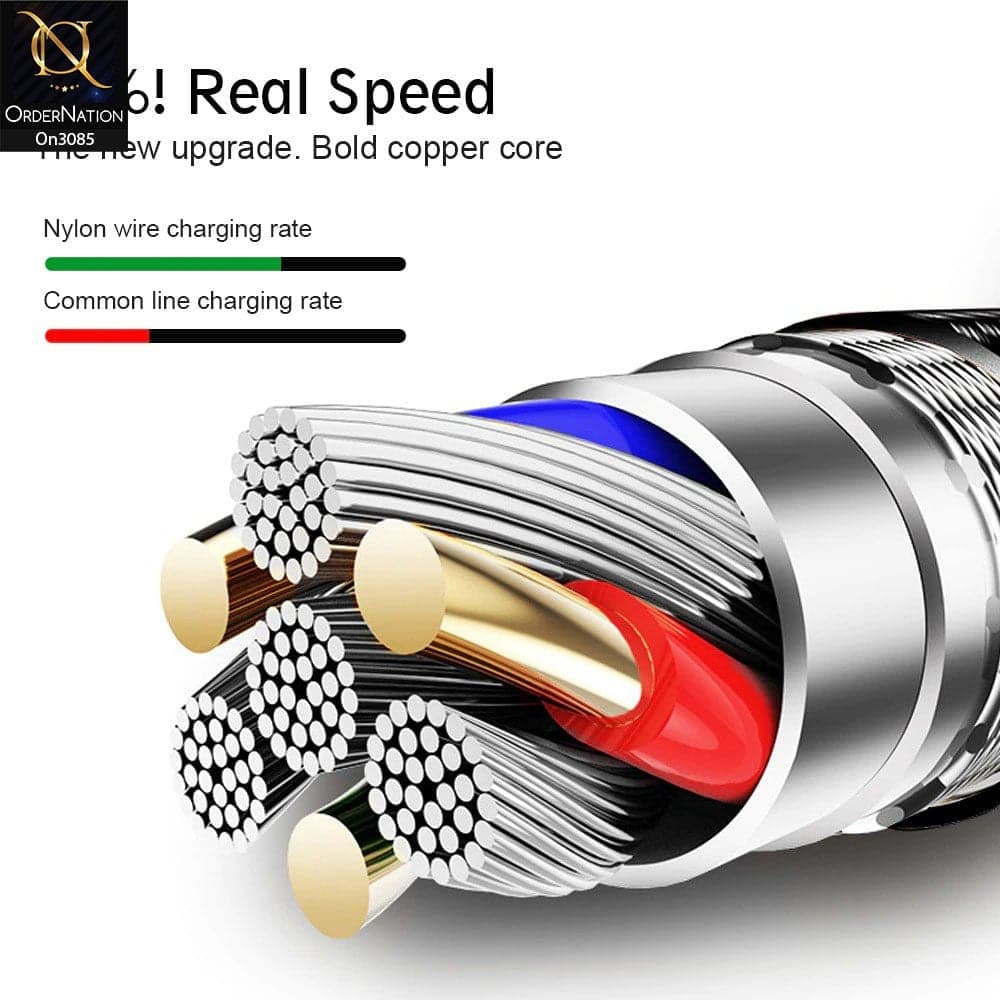 White - 1M - Micro - Premium Quality Braided Wire Micro USB Cable Sync Nylon Woven Charger Cord