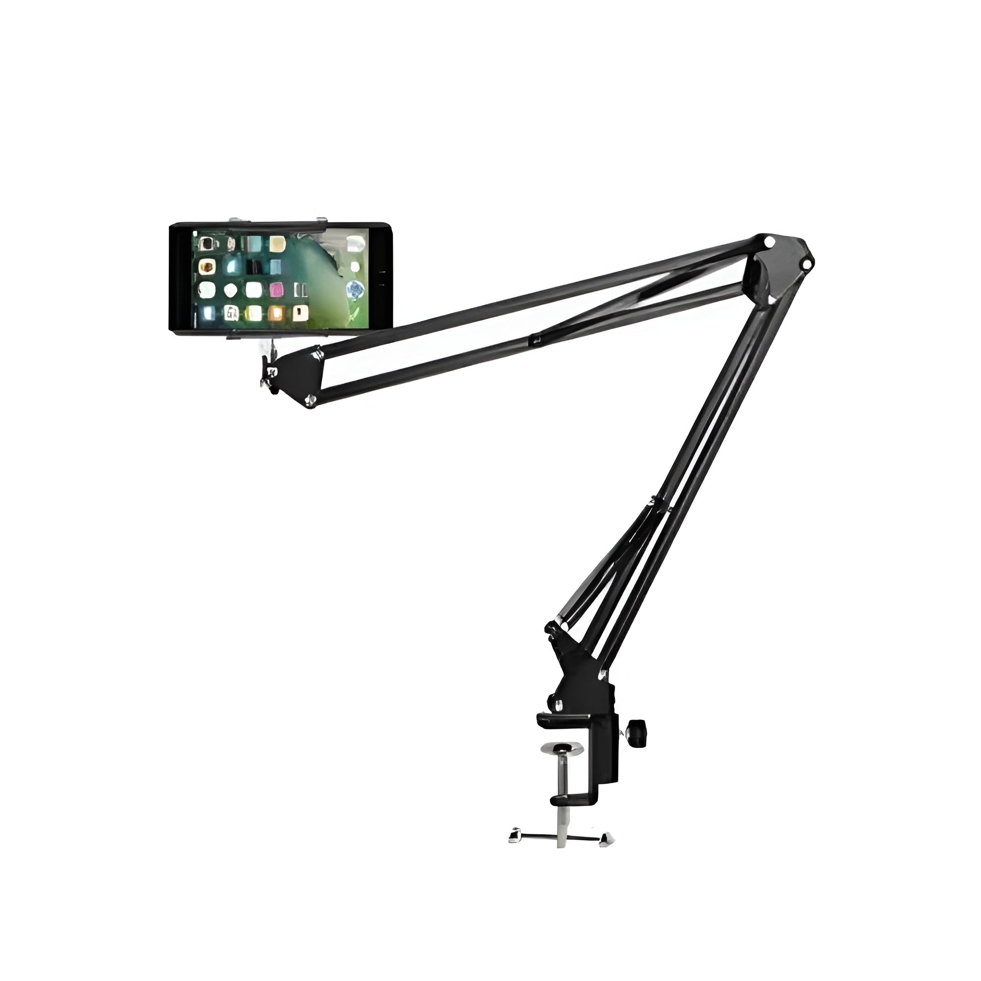 Plokama Dt20 Phone Stand Metal Cell Phone Holder 360 Rotation Iron Cell Phone Holder Phone Stand Multifunctional Tablet Holder Desk Tripod